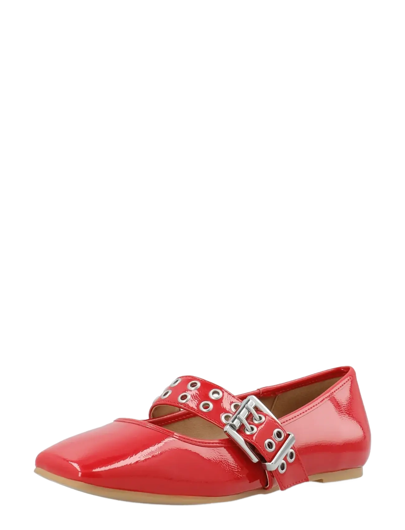 Bianco Biarose Karré Mary Jane Flat Faux Leather, Kvinder, Mary Jane Flat, Rød, Str: 42