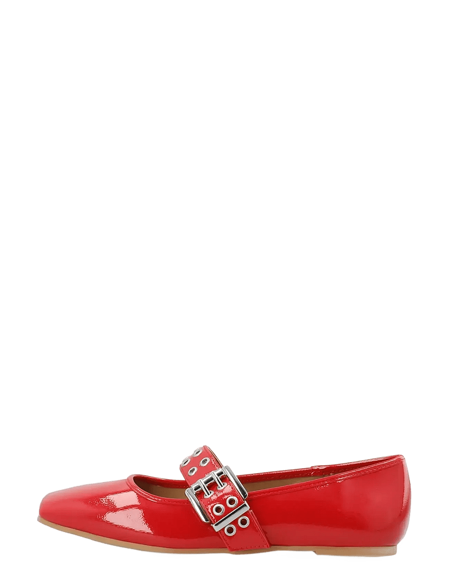 Bianco - BIAROSE Karré Mary Jane Flat Faux Leather - besondere anlässe - red patent - 1