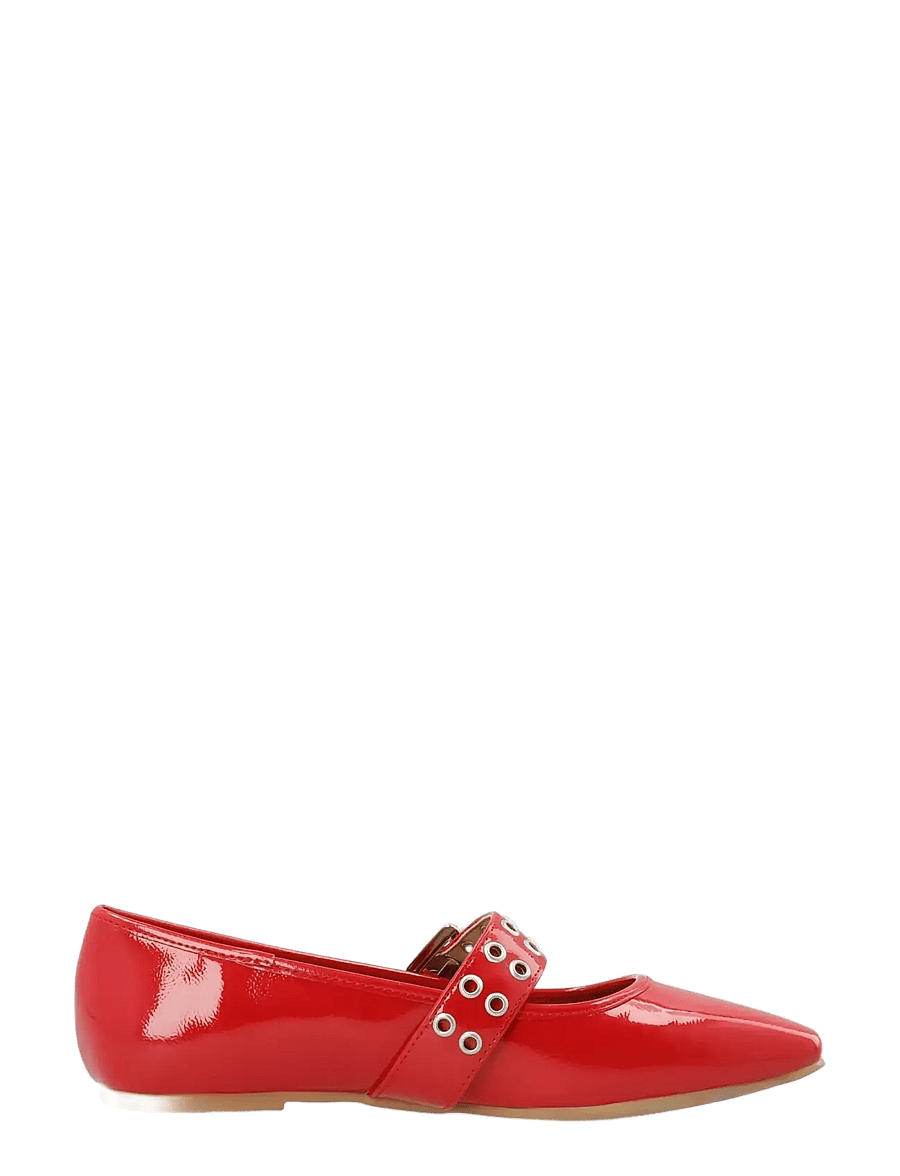 Bianco - BIAROSE Karré Mary Jane Flat Faux Leather - besondere anlässe - red patent - 3