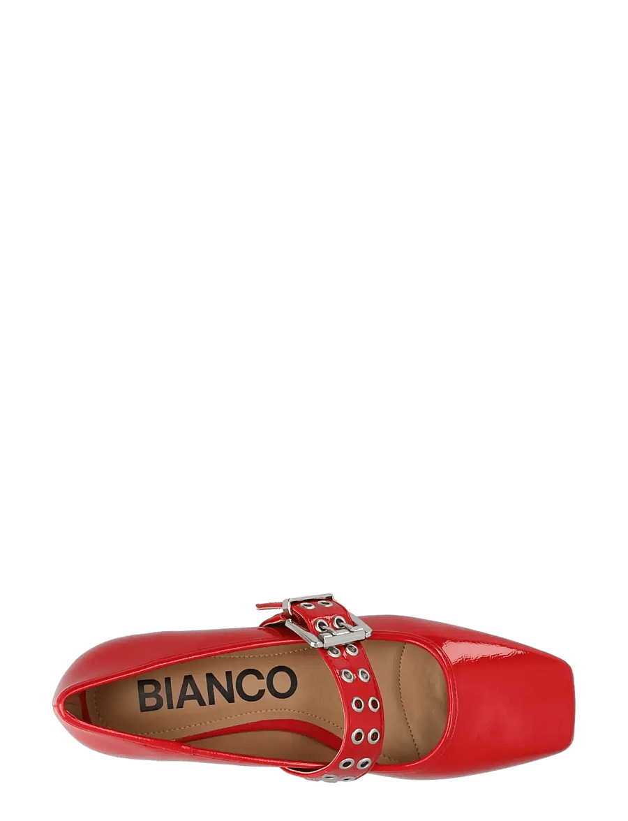 Bianco - BIAROSE Karré Mary Jane Flat Faux Leather - besondere anlässe - red patent - 4