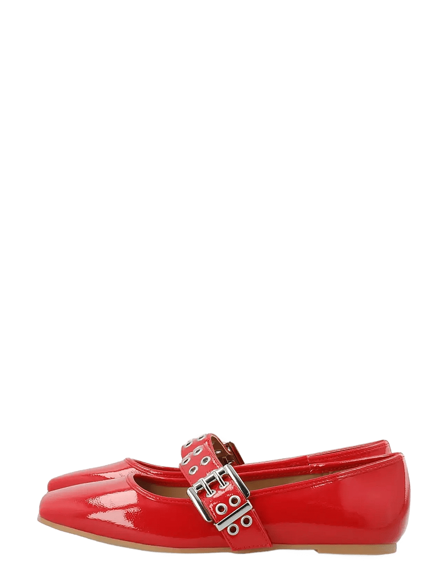 Bianco - BIAROSE Karré Mary Jane Flat Faux Leather - besondere anlässe - red patent - 5