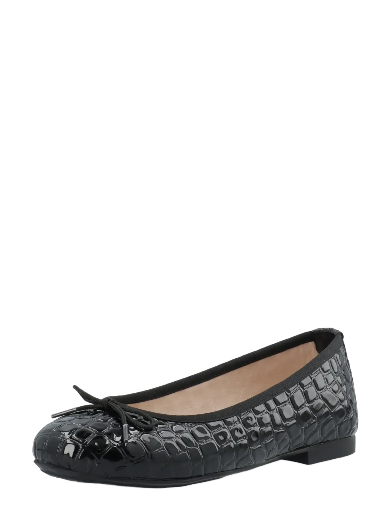 Bianco Biamadison Ballerina Croco Patent, 38, Black, Sko > Ballerinaer, Dame