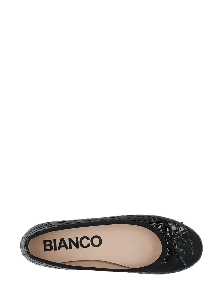 Bianco - BIAMADISON Ballerina Croco Patent - særlige begivenheder - black croco patent - 4