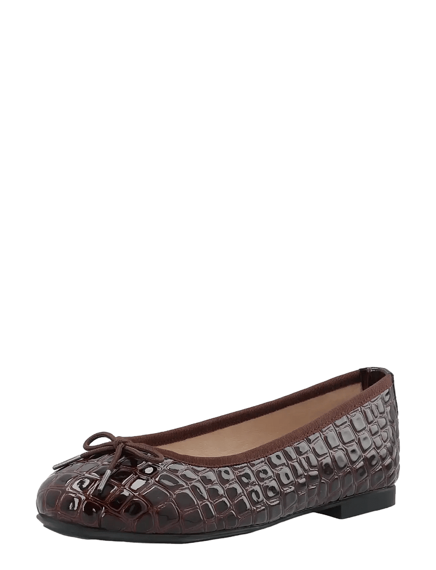Bianco - BIAMADISON Ballerina Croco Patent - særlige begivenheder - burgundy croco patent - 0
