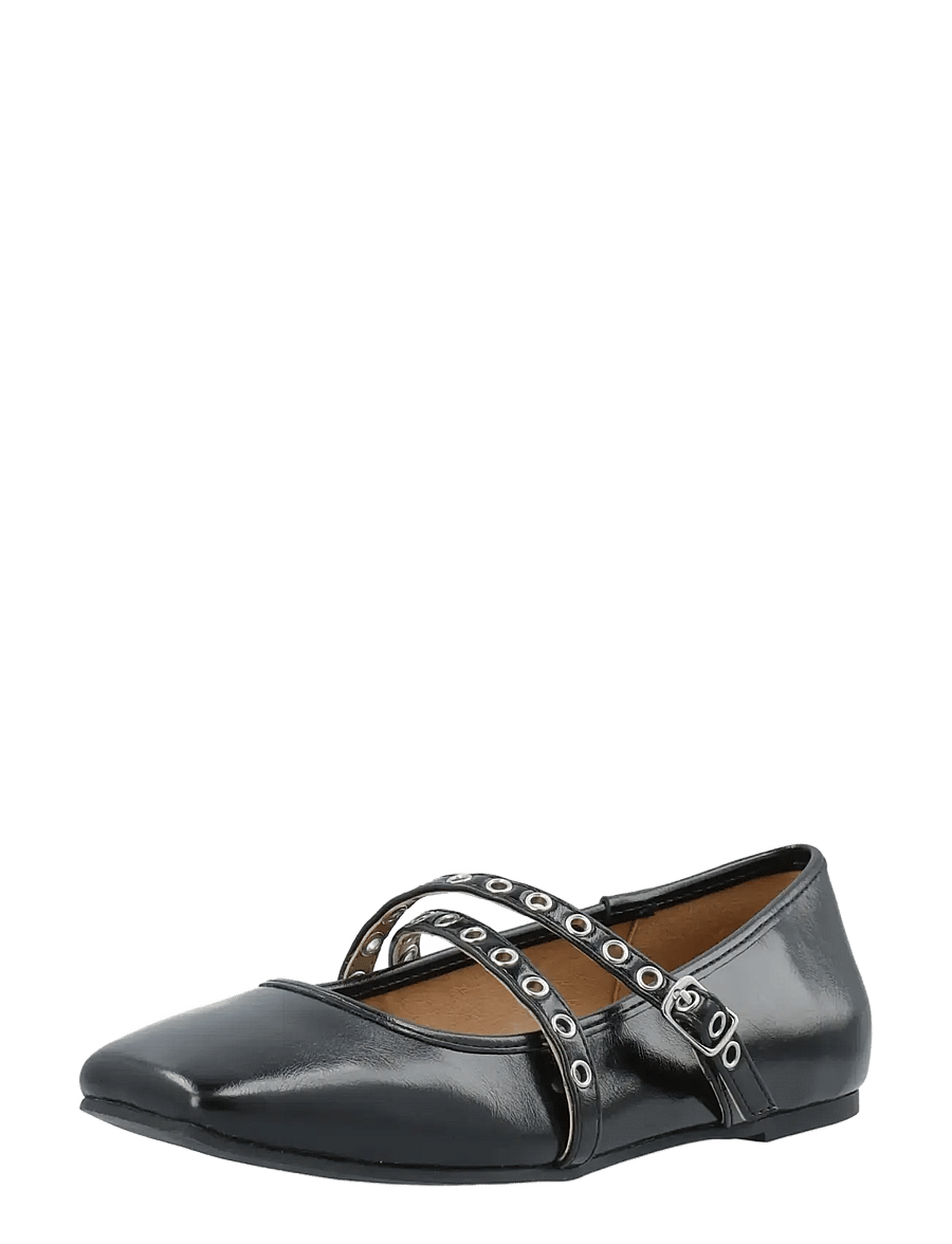 Bianco - BIAROSE Karré Cross Mary Jane Faux Leather - særlige begivenheder - black - 0