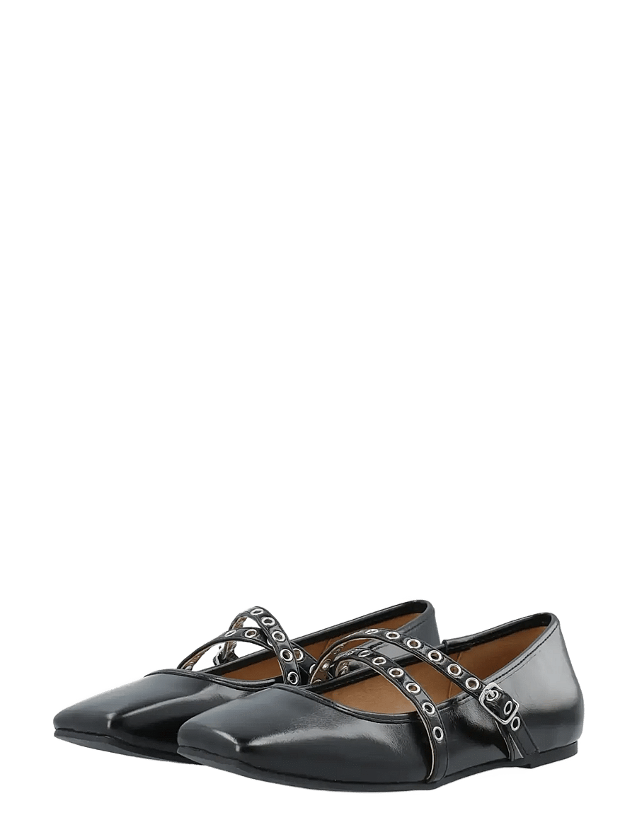 Bianco - BIAROSE Karré Cross Mary Jane Faux Leather - særlige begivenheder - black - 4