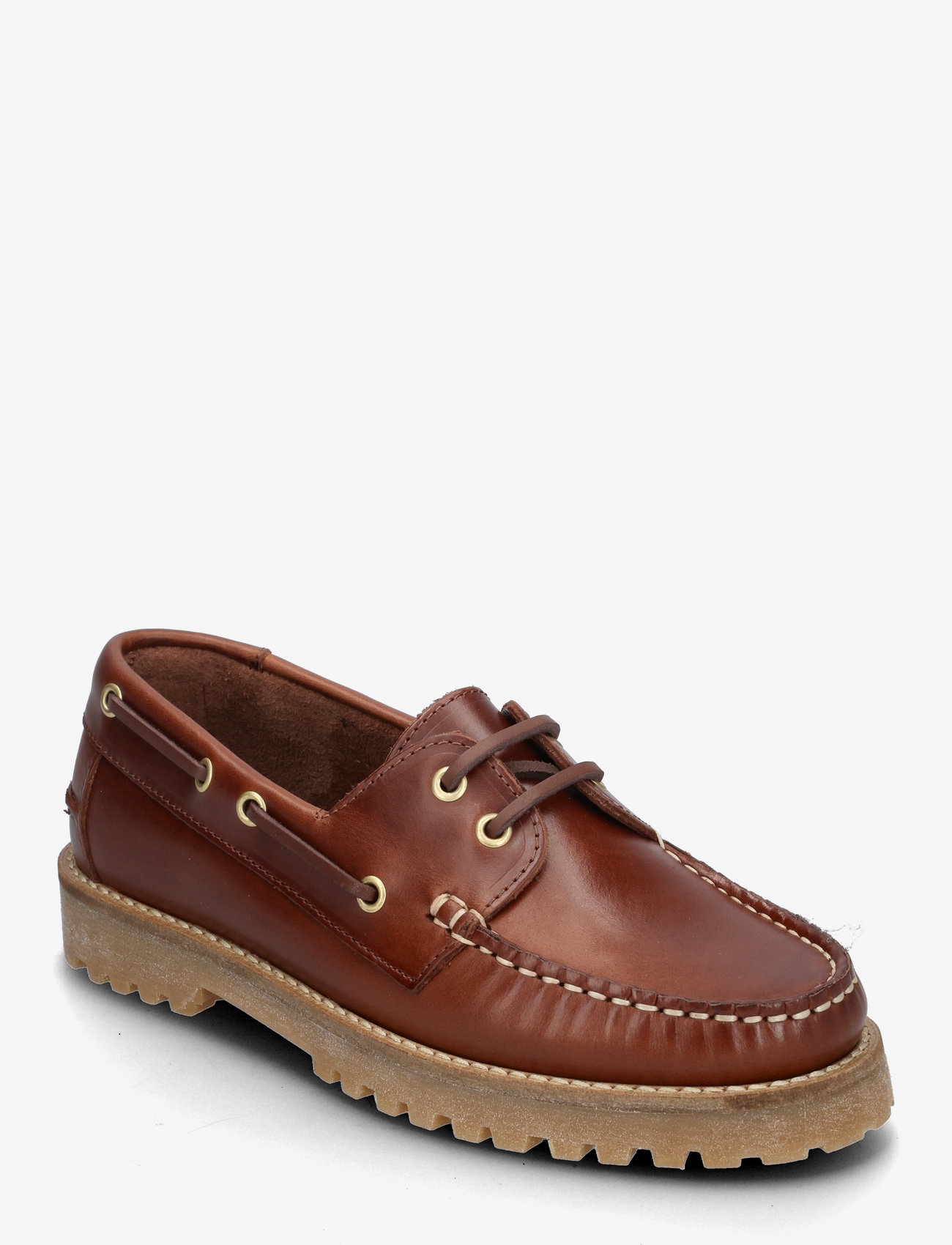 Bianco - BIACAPRI Boat Shoe Pull Up Leather - purjekingad - brown - 1