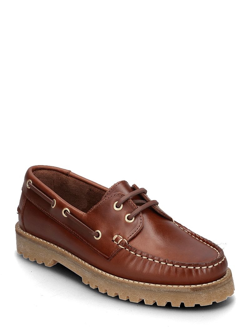 Bianco - BIACAPRI Boat Shoe Pull Up Leather - bootsschuhe - brown - 1