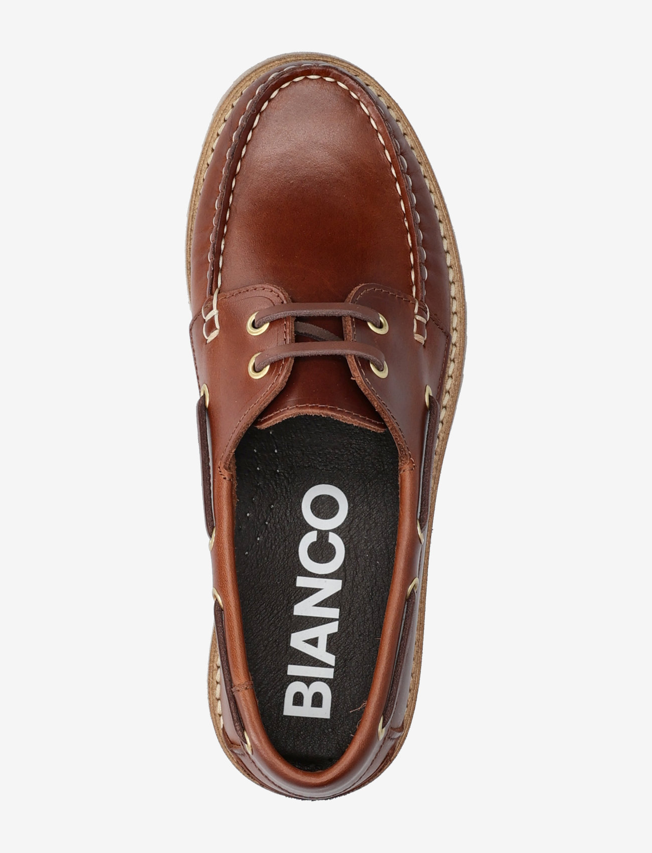 Bianco - BIACAPRI Boat Shoe Pull Up Leather - purjekingad - brown - 4