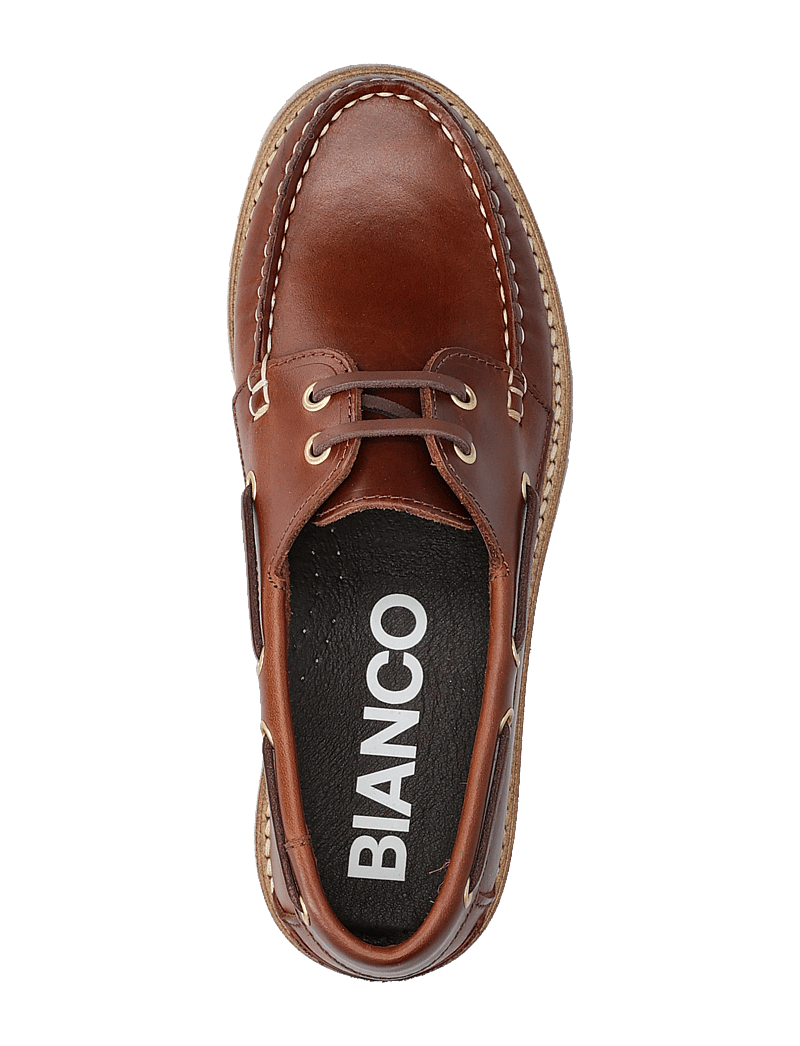 Bianco - BIACAPRI Boat Shoe Pull Up Leather - bootsschuhe - brown - 4