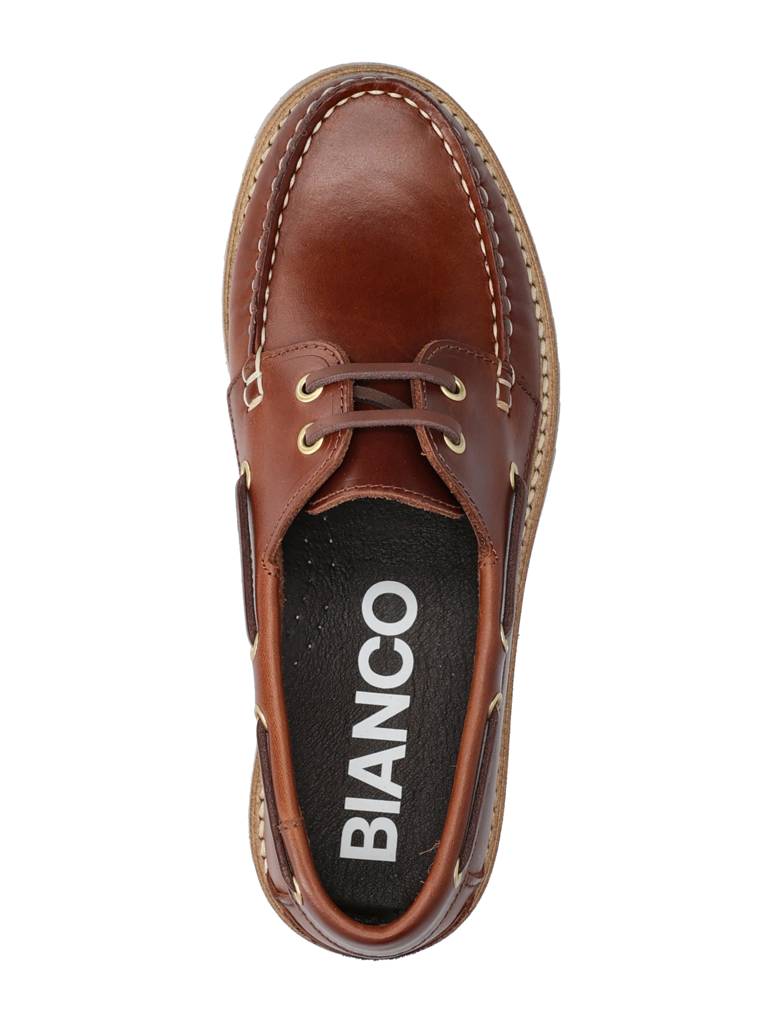 Bianco - BIACAPRI Boat Shoe Pull Up Leather - bootschoenen - brown - 4