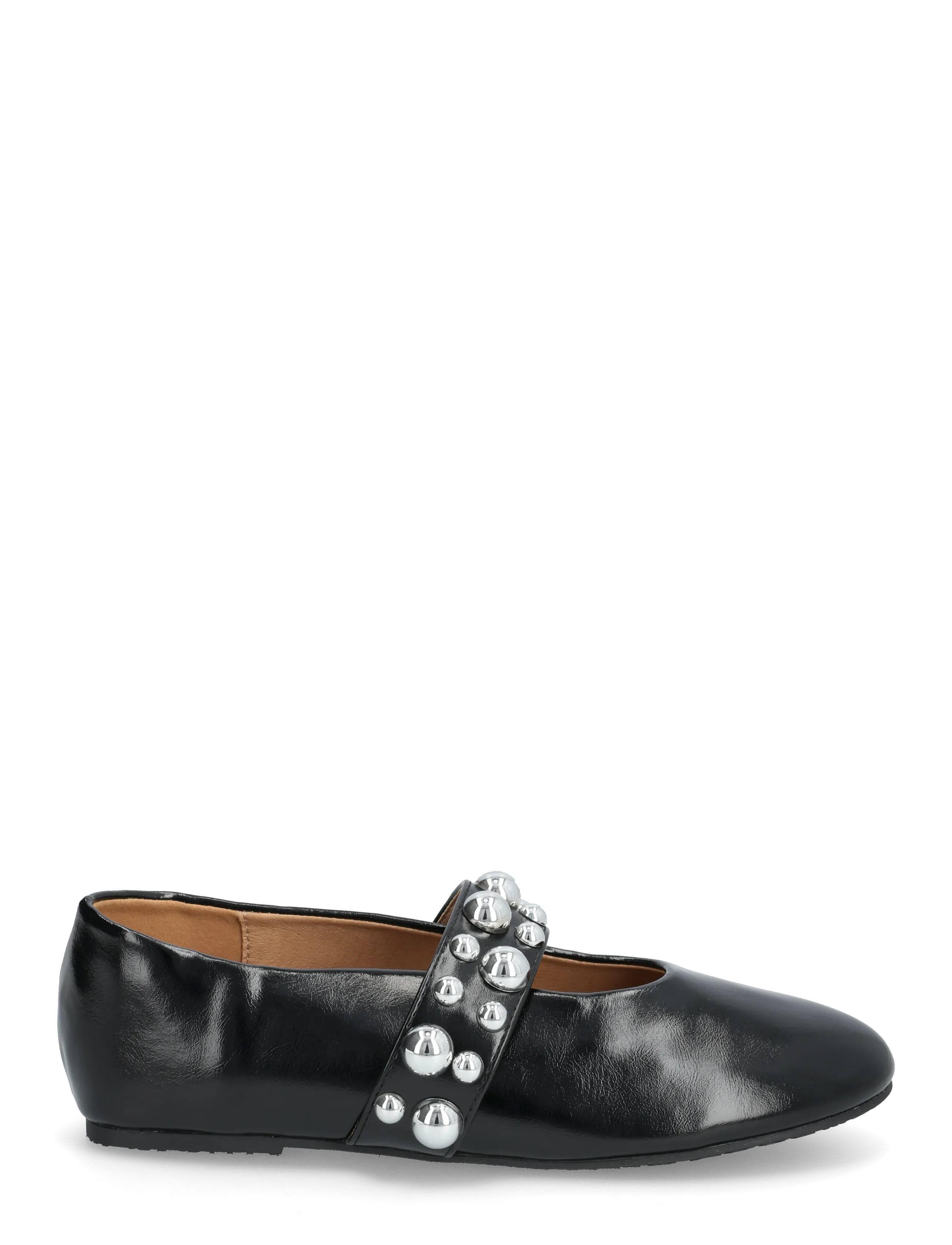 Bianco - BIALUNA Studded Ballet Flat Faux Leather - særlige begivenheder - black - 1