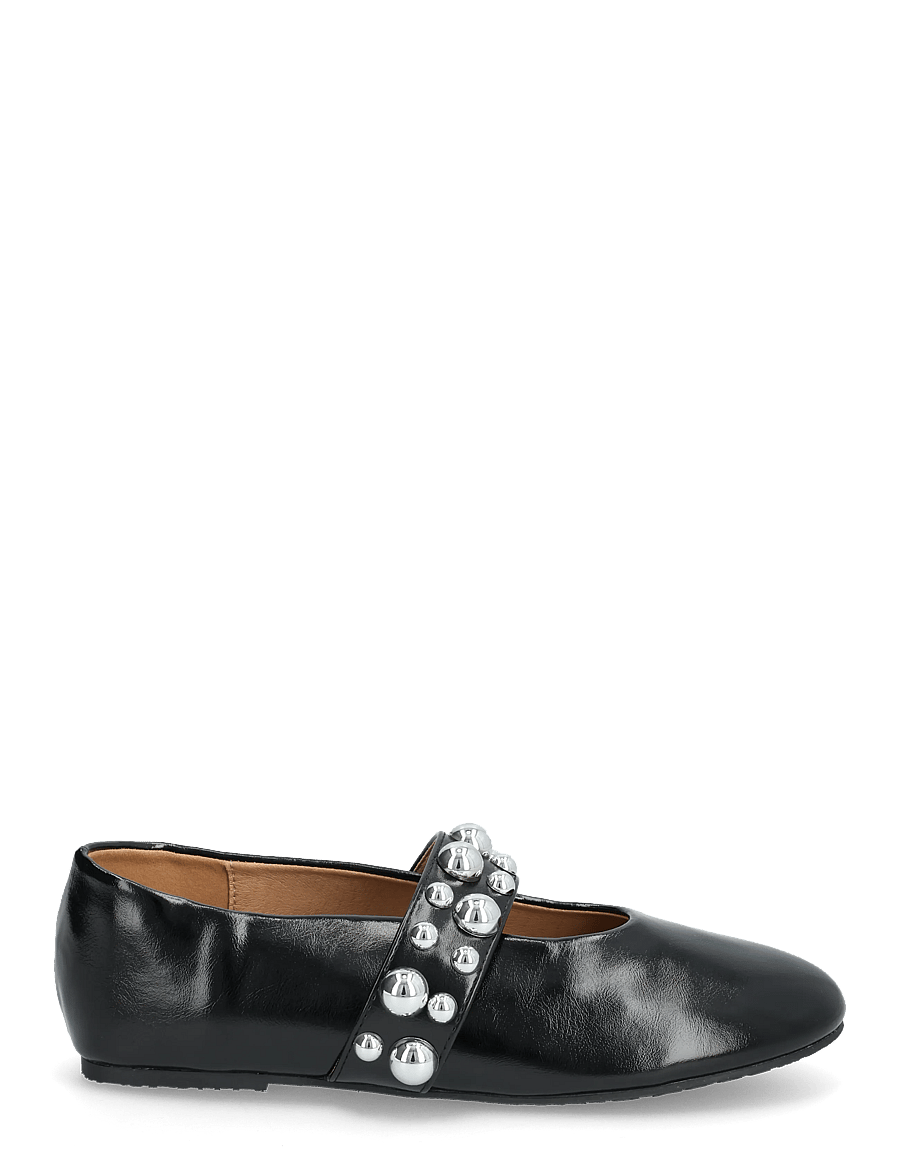 Bianco - BIALUNA Studded Ballet Flat Faux Leather - besondere anlässe - black - 1