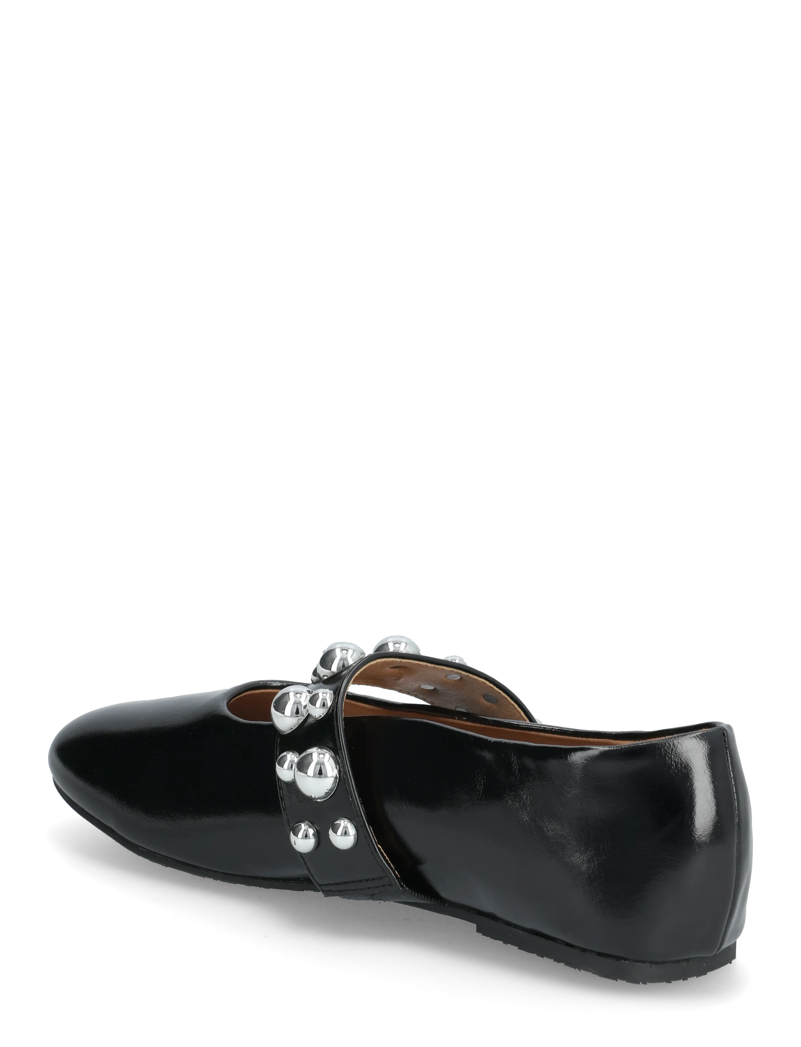 Bianco - BIALUNA Studded Ballet Flat Faux Leather - særlige begivenheder - black - 2