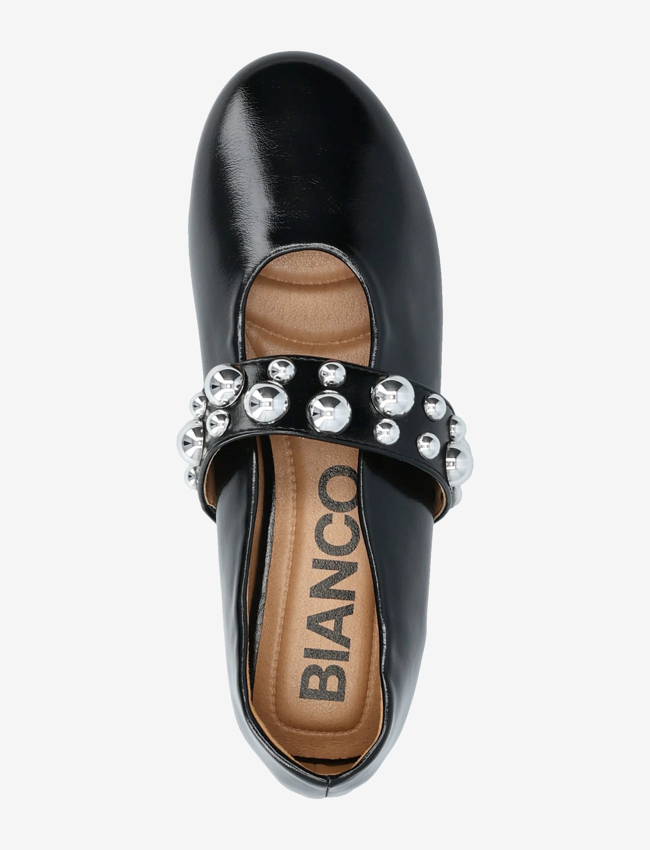 Bianco - BIALUNA Studded Ballet Flat Faux Leather - besondere anlässe - black - 3