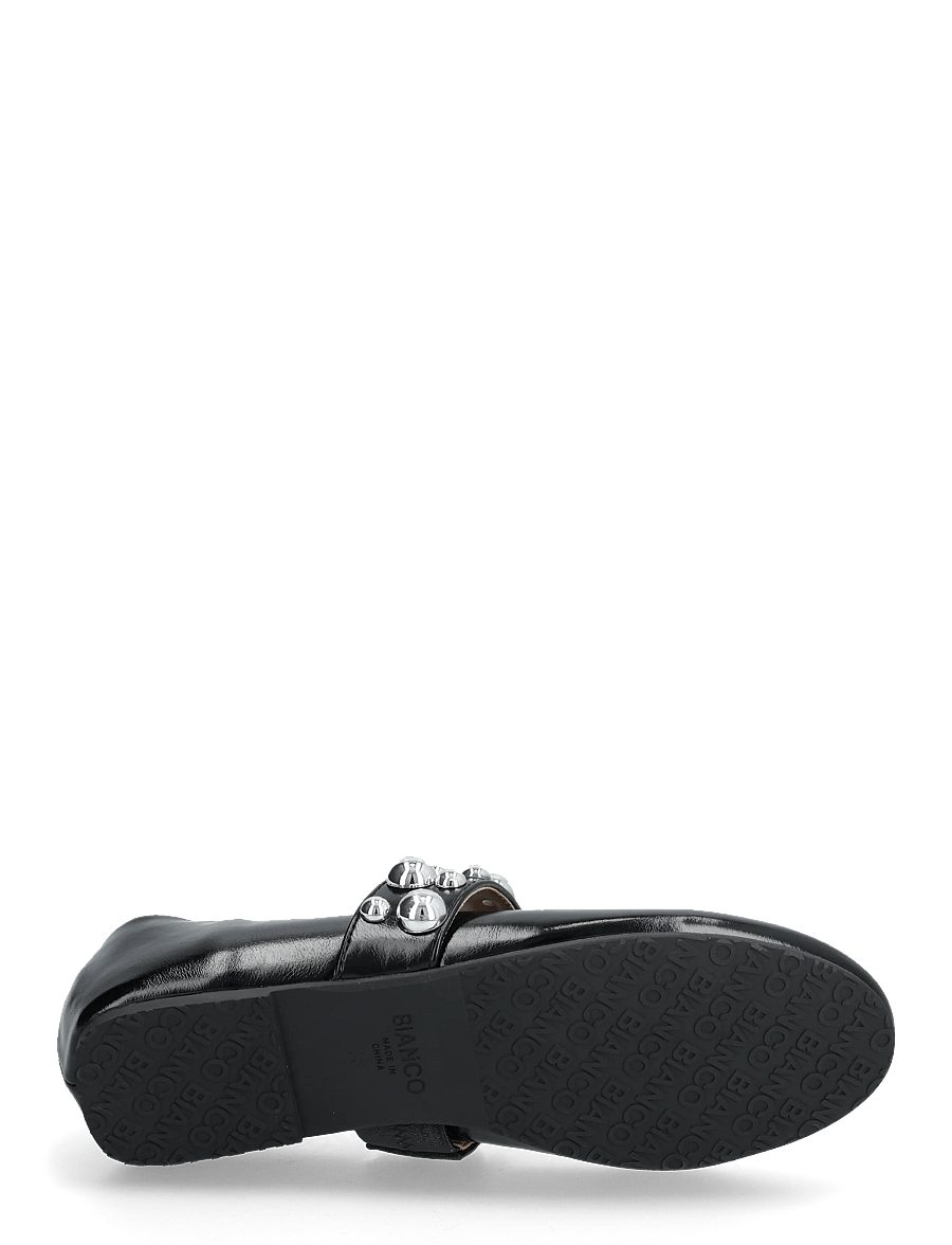 Bianco - BIALUNA Studded Ballet Flat Faux Leather - besondere anlässe - black - 4