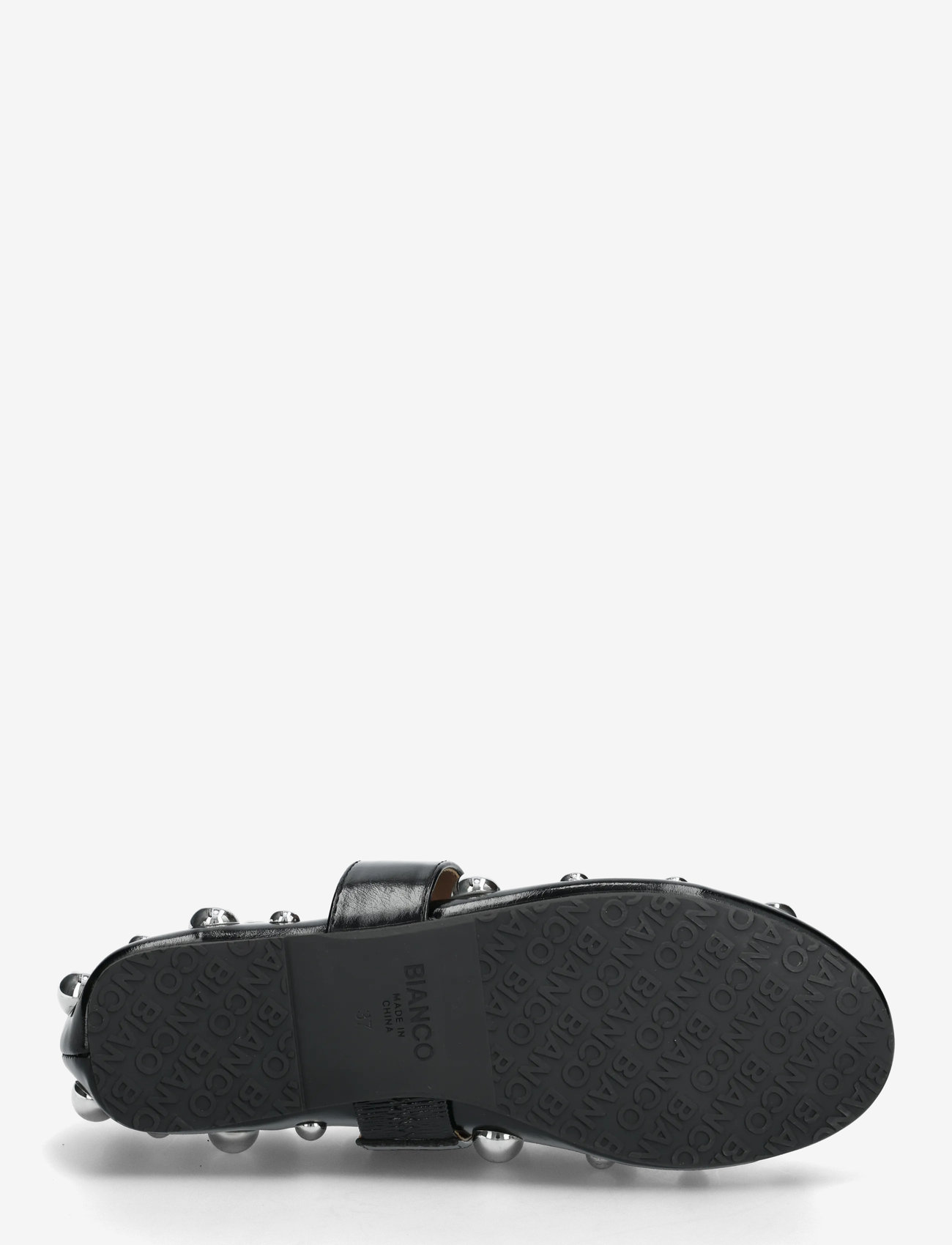 Bianco - BIALUNA Allover Studded Ballet Flat Faux Leather - særlige begivenheder - black - 4