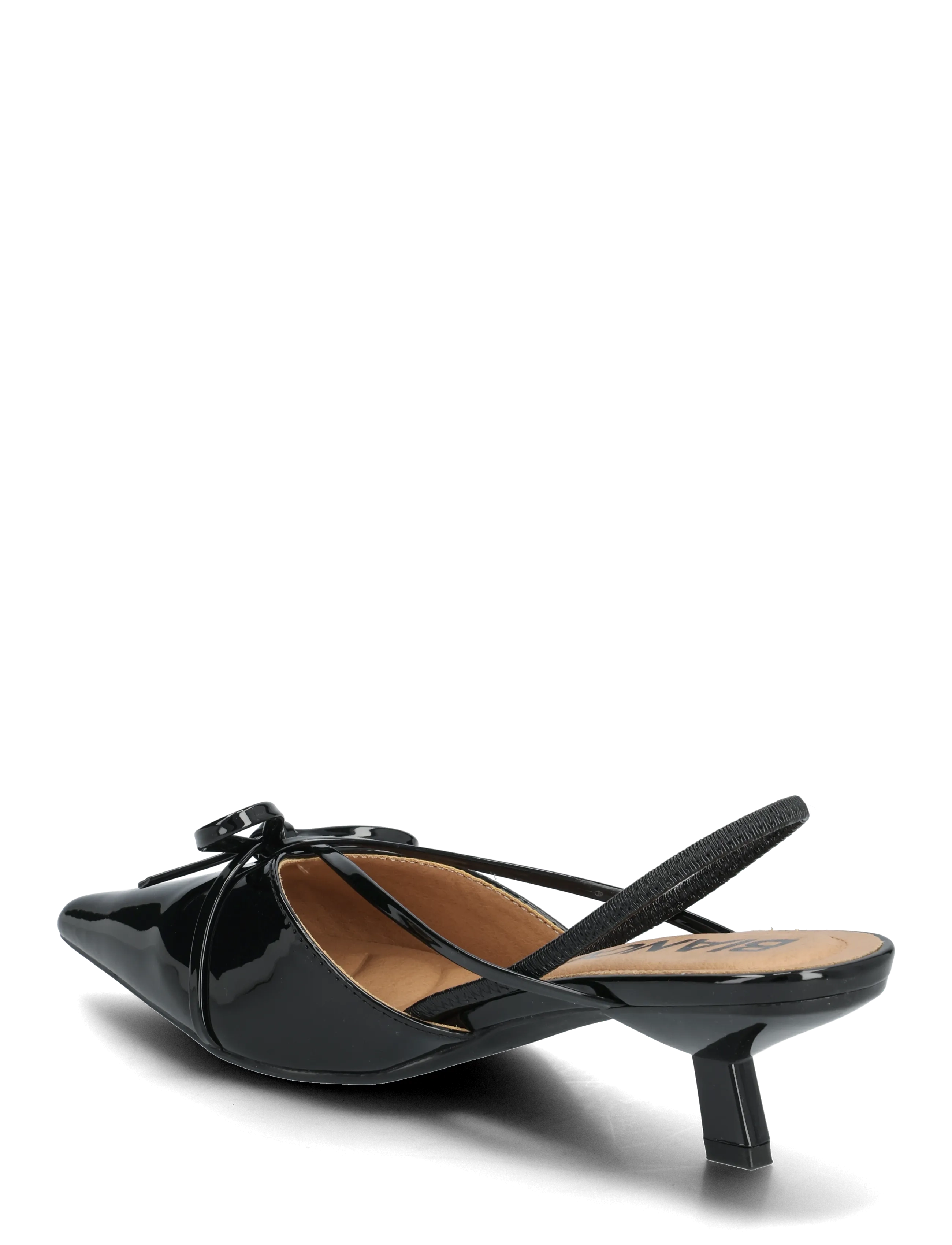 Biakristin Kitten Heel Bow Slingback Faux Leather 3