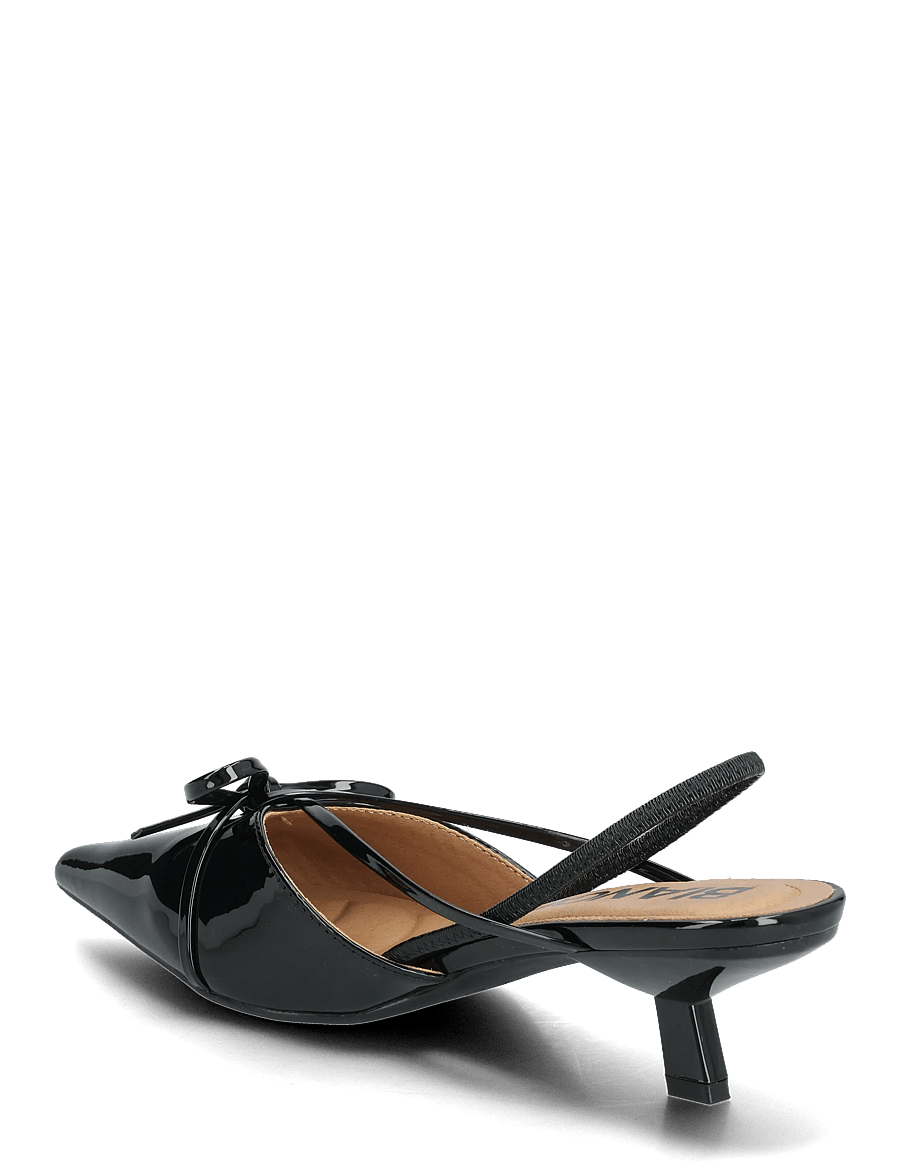 Bianco - BIAKRISTIN Kitten Heel Bow Slingback Faux Leather - heeled slingbacks - black patent - 2