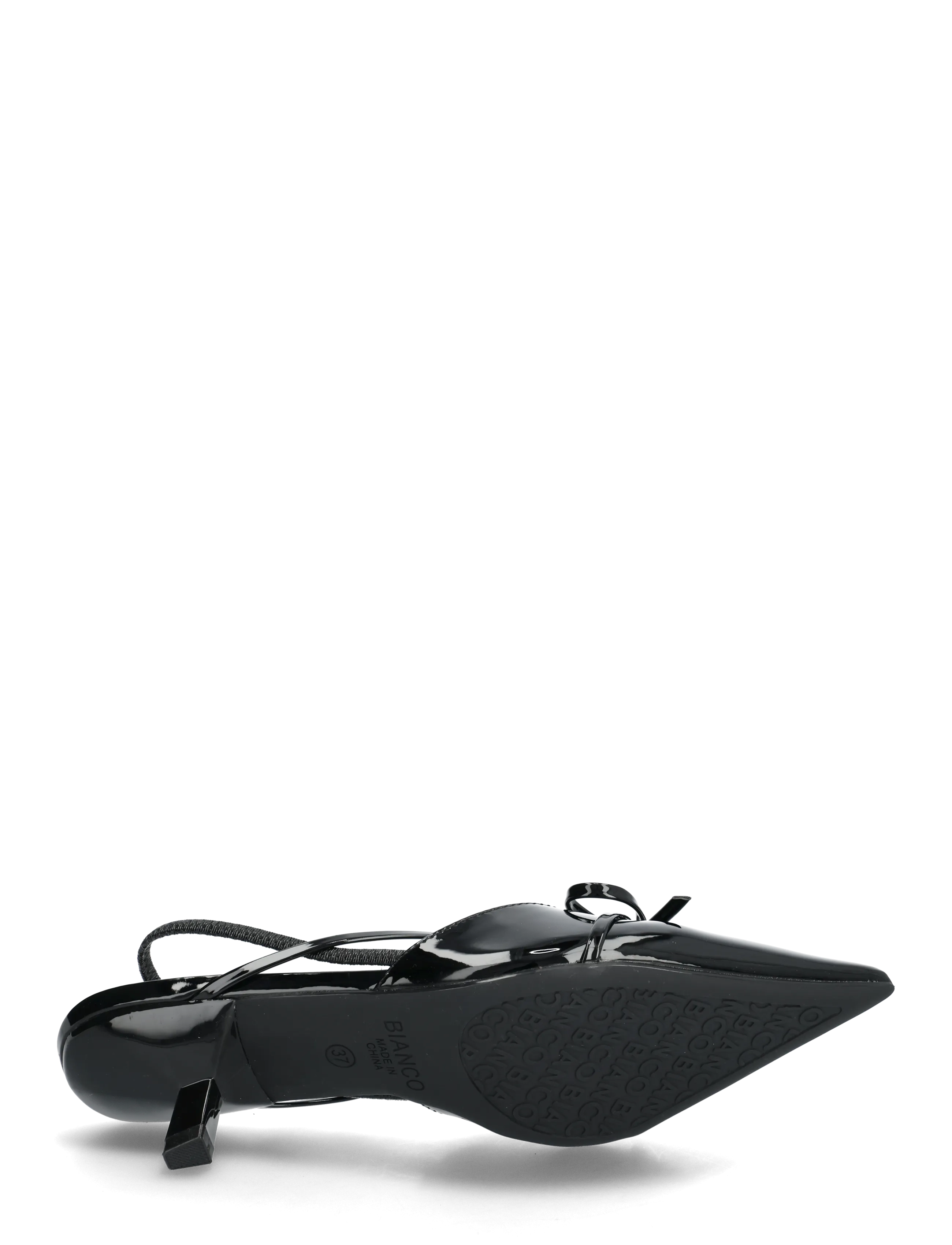 Biakristin Kitten Heel Bow Slingback Faux Leather 5