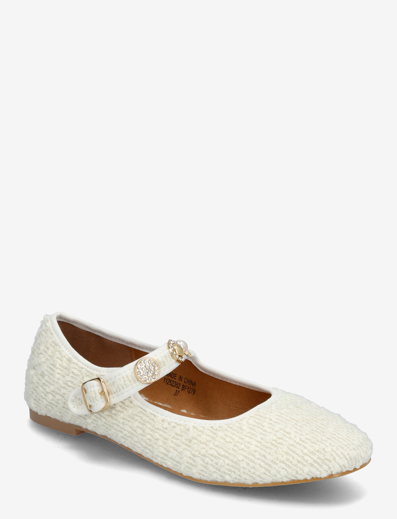 Bianco BIALILJA Trimmed Mary Jane Textile - BIANCO Women - BEIGE / white