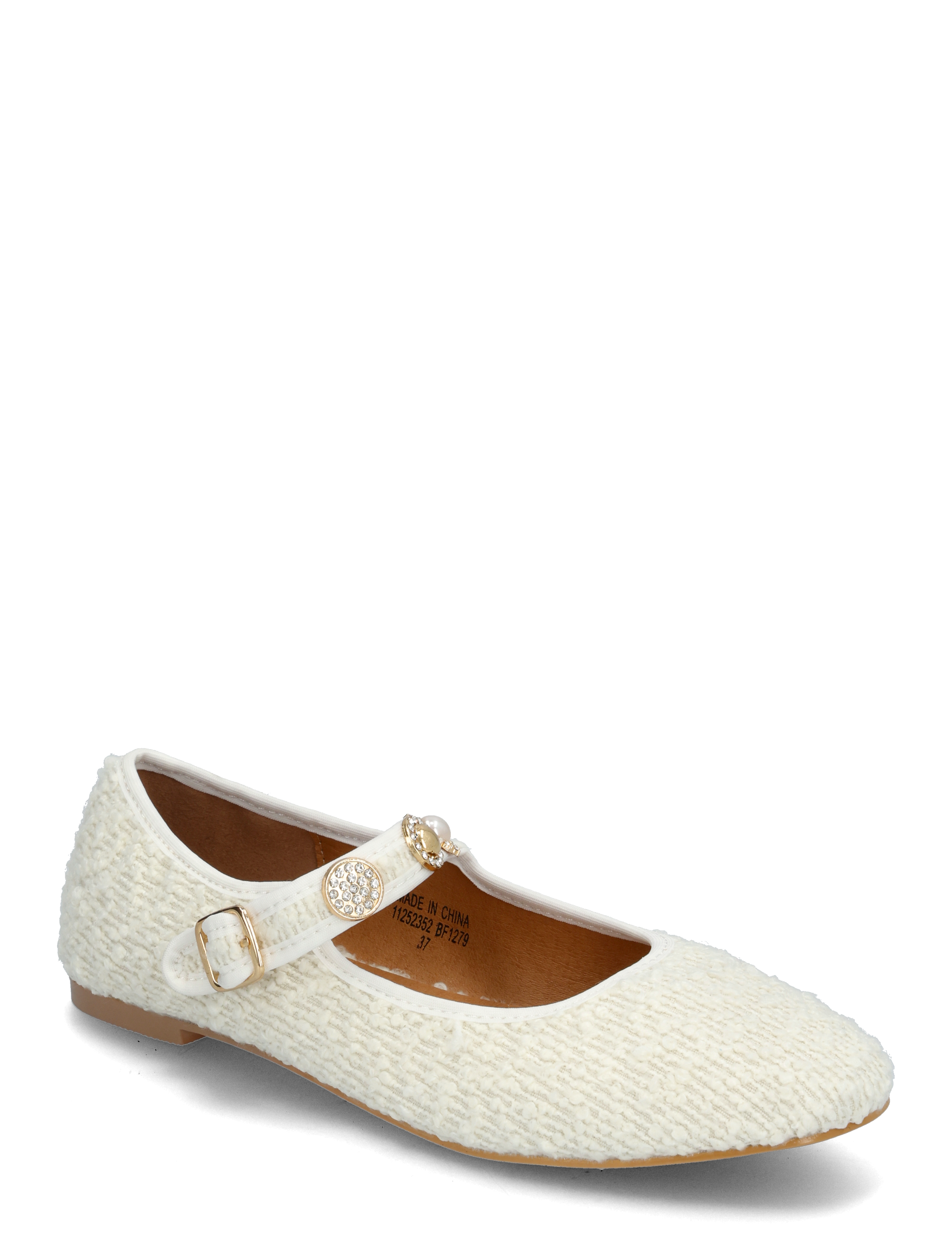 BIANCO Bialilja Trimmed Mary Jane Textile Weiß - 36 - Damen