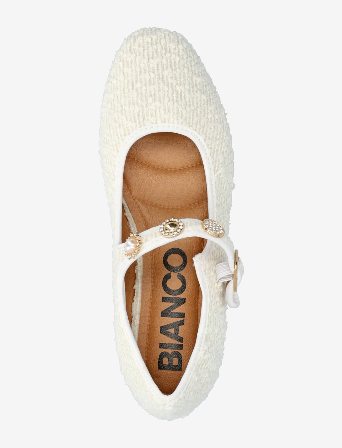 Bianco - BIALILJA Trimmed Mary Jane Textile - konfirmation - beige - 3