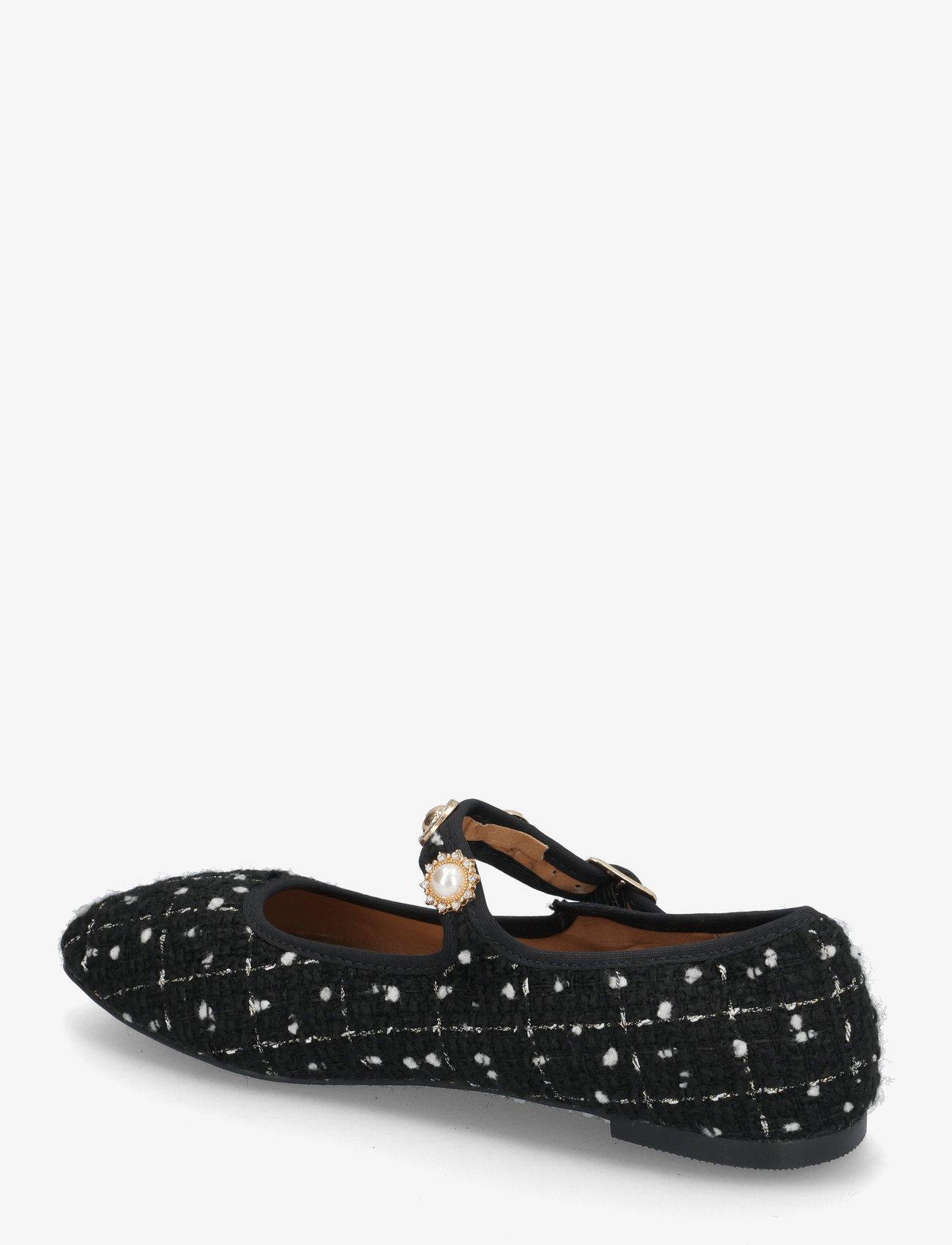 Bianco - BIALILJA Trimmed Mary Jane Textile - konfirmationstøj - black - 2