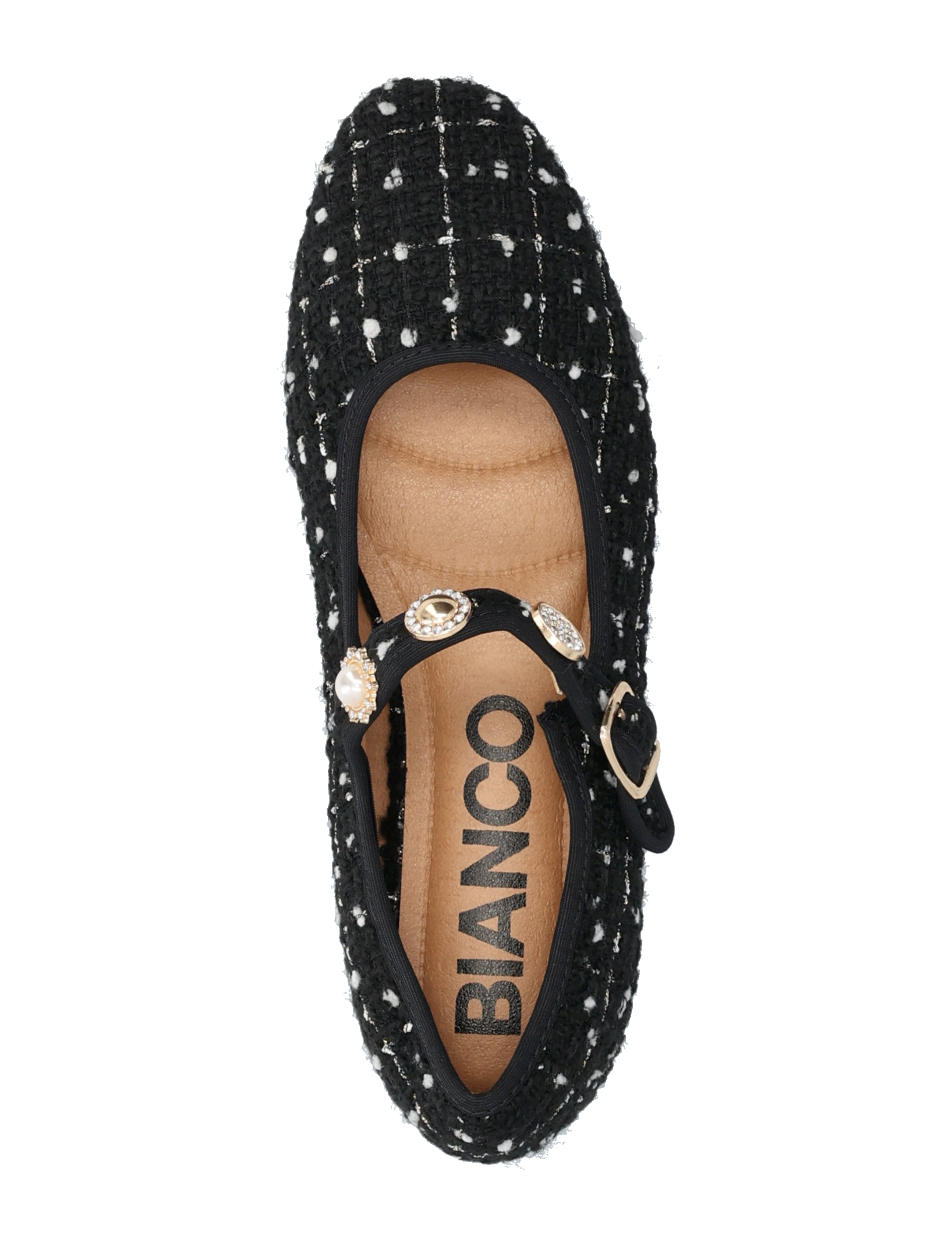 Bianco - BIALILJA Trimmed Mary Jane Textile - kvinder - black - 3