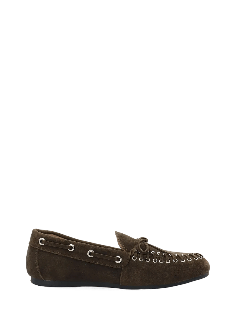 Bianco - BIAMARLENE Moccassin Slipper Suede - bootsschuhe - brown - 0