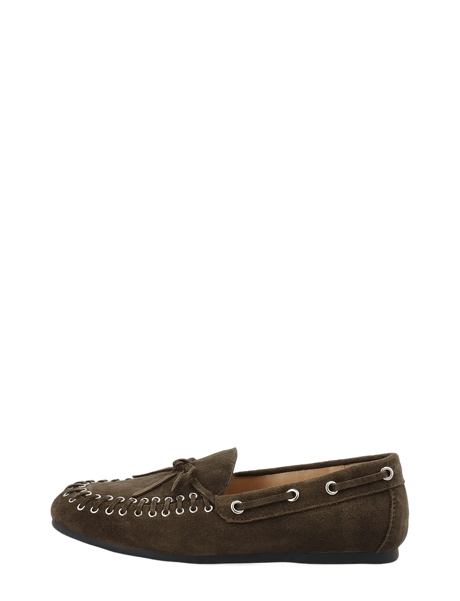 Bianco - BIAMARLENE Moccassin Slipper Suede - seglarskor - brown - 1