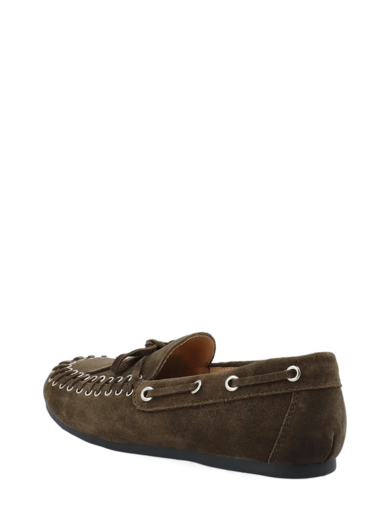 Bianco - BIAMARLENE Moccassin Slipper Suede - seglarskor - brown - 2