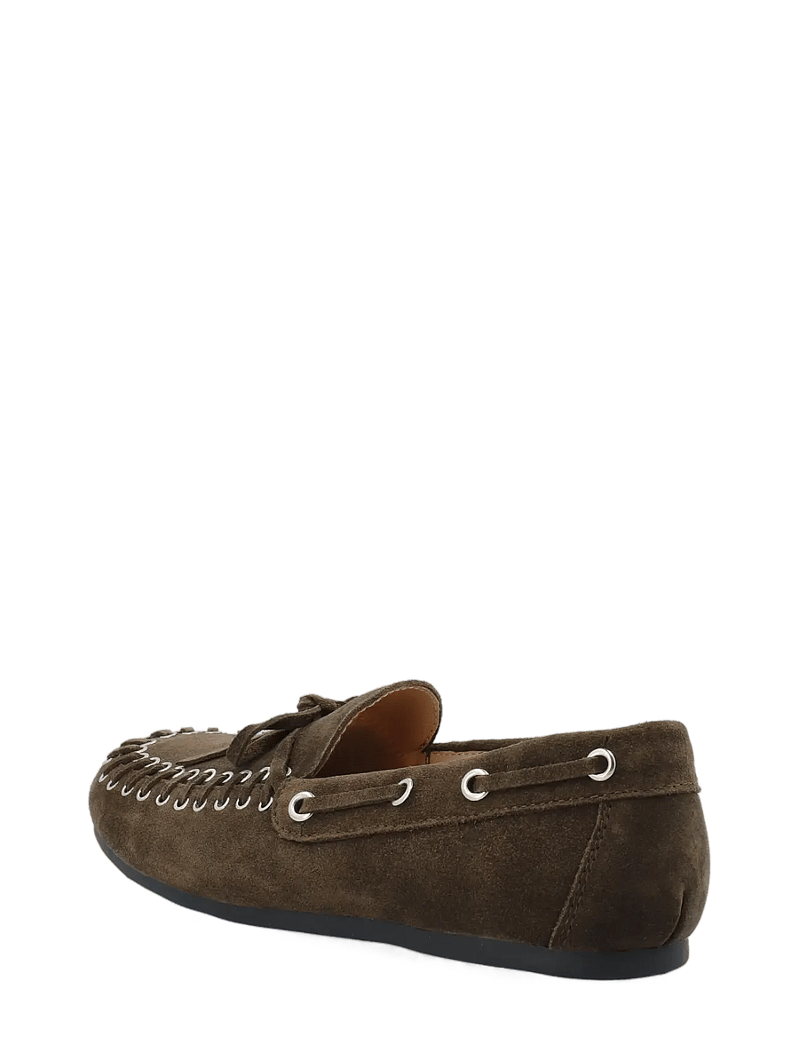 Bianco - BIAMARLENE Moccassin Slipper Suede - seglarskor - brown - 2