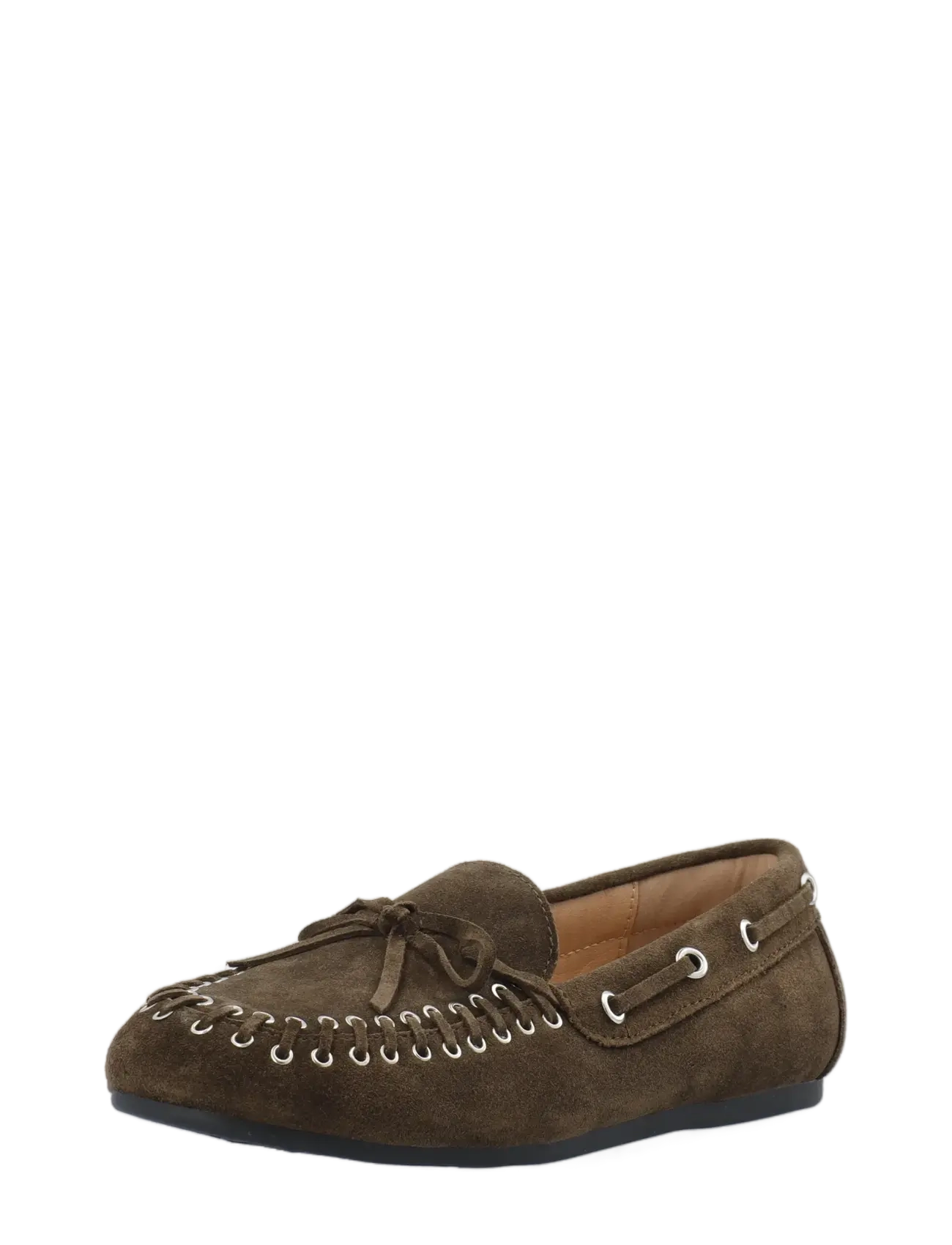Bianco - BIAMARLENE Moccassin Slipper Suede - seglarskor - brown - 3