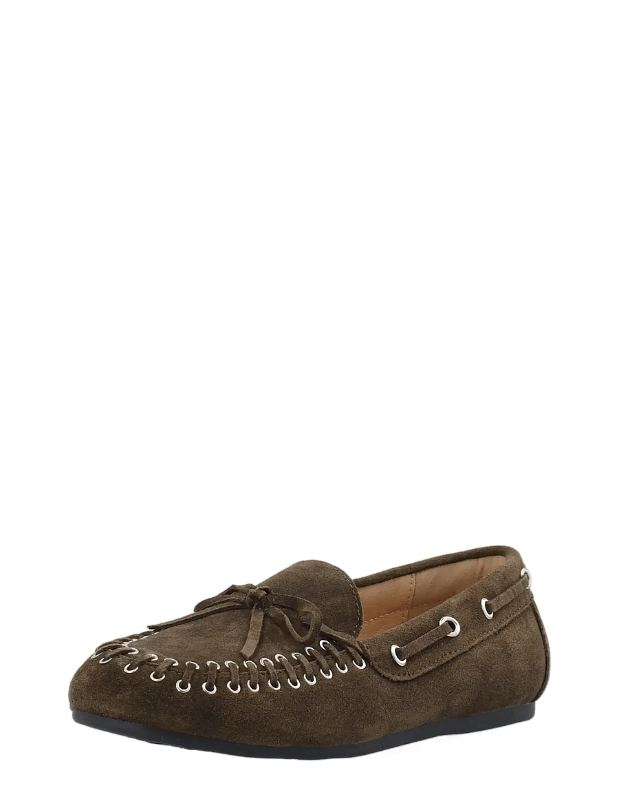 Bianco - BIAMARLENE Moccassin Slipper Suede - seglarskor - brown - 3