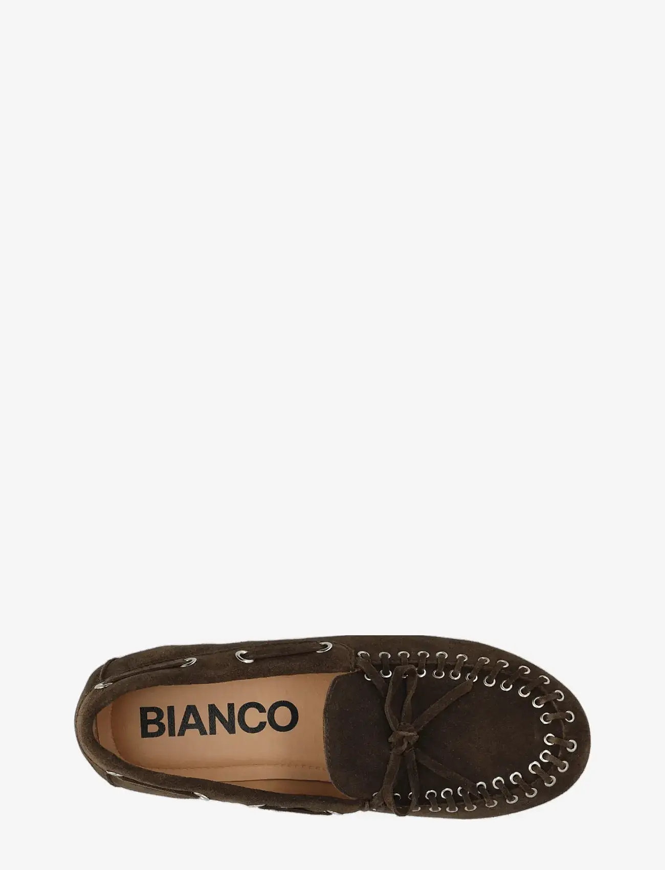 Bianco - BIAMARLENE Moccassin Slipper Suede - seglarskor - brown - 4
