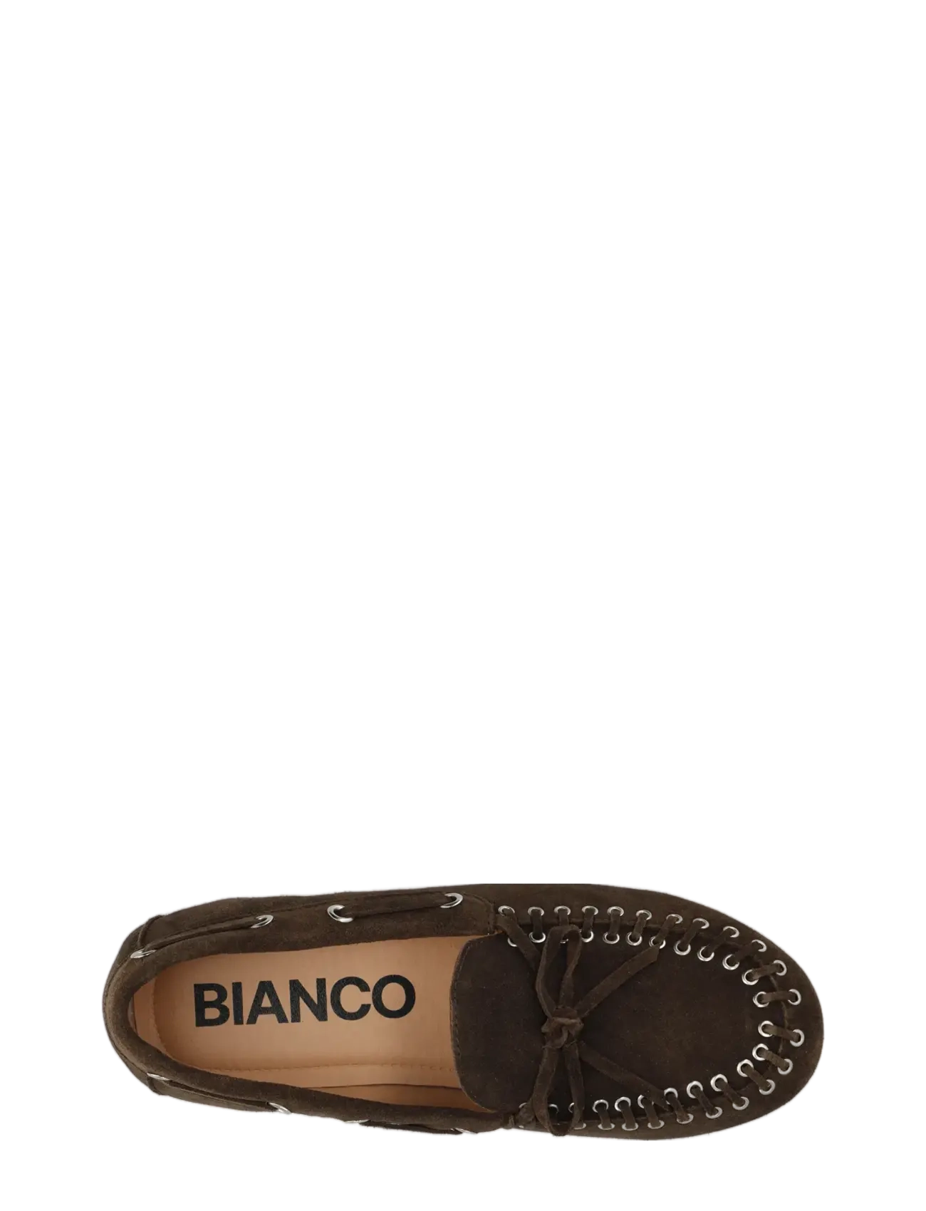Bianco - BIAMARLENE Moccassin Slipper Suede - seglarskor - brown - 4