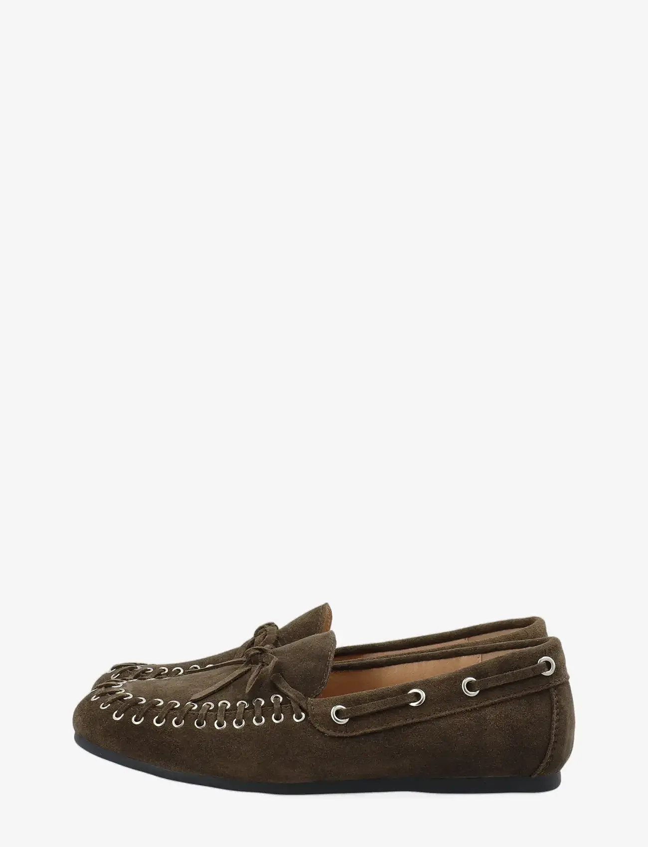 Bianco - BIAMARLENE Moccassin Slipper Suede - seglarskor - brown - 5