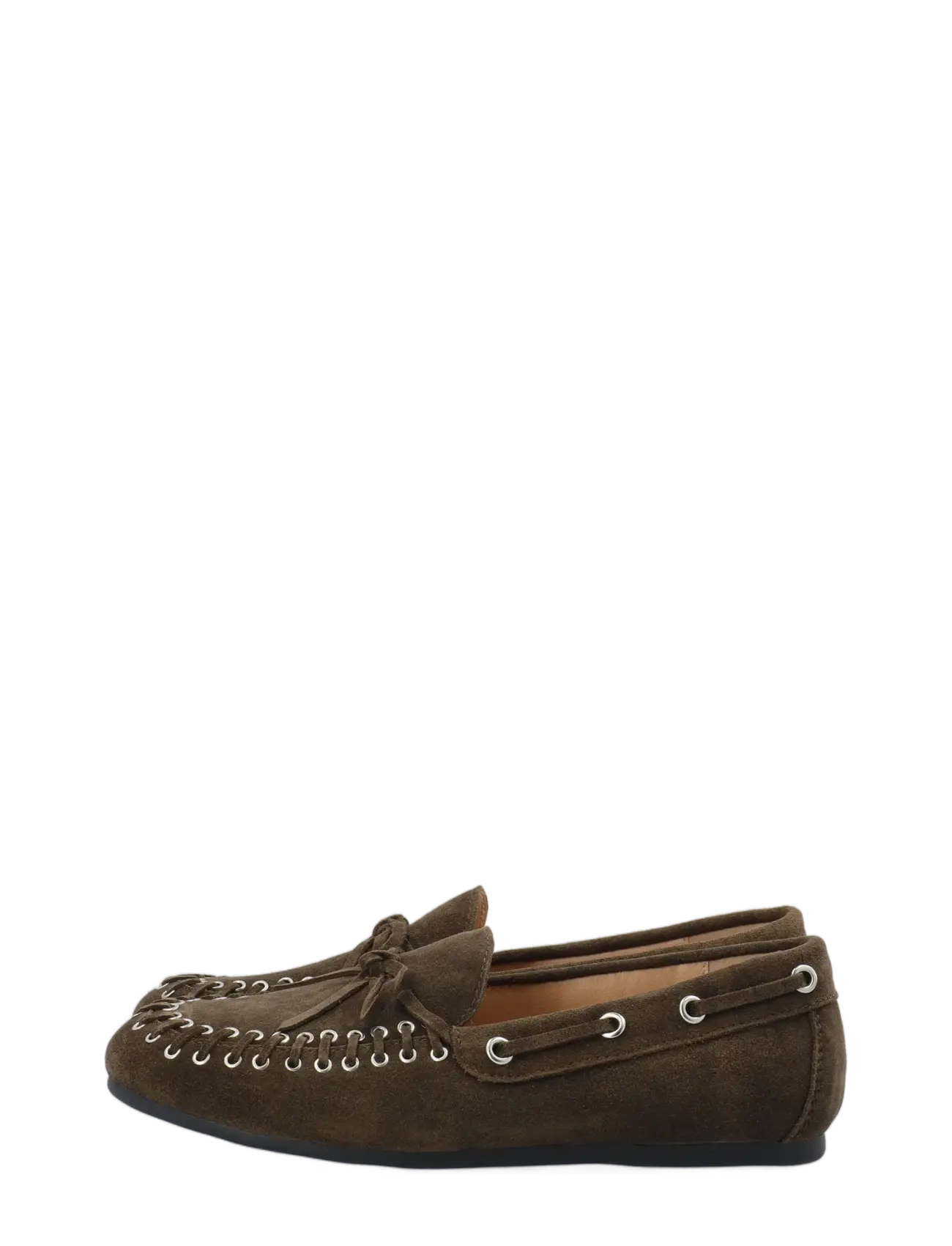 Bianco - BIAMARLENE Moccassin Slipper Suede - seglarskor - brown - 5