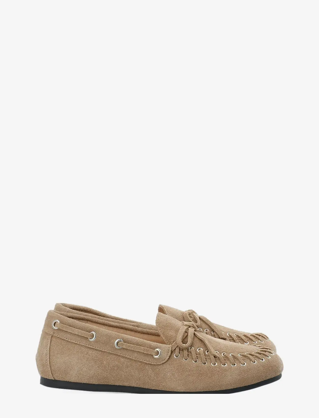 Bianco - BIAMARLENE Moccassin Slipper Suede - seglarskor - sand - 0