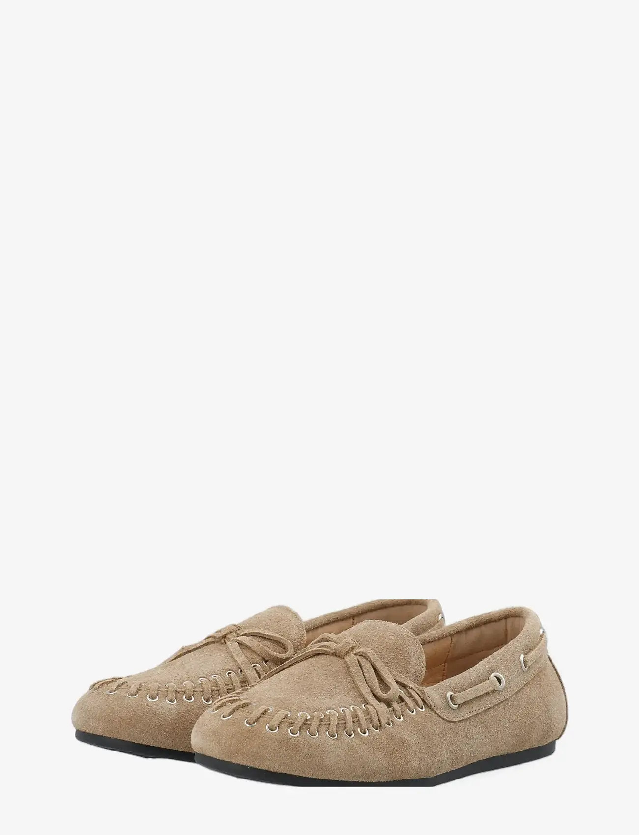 Bianco - BIAMARLENE Moccassin Slipper Suede - seglarskor - sand - 4