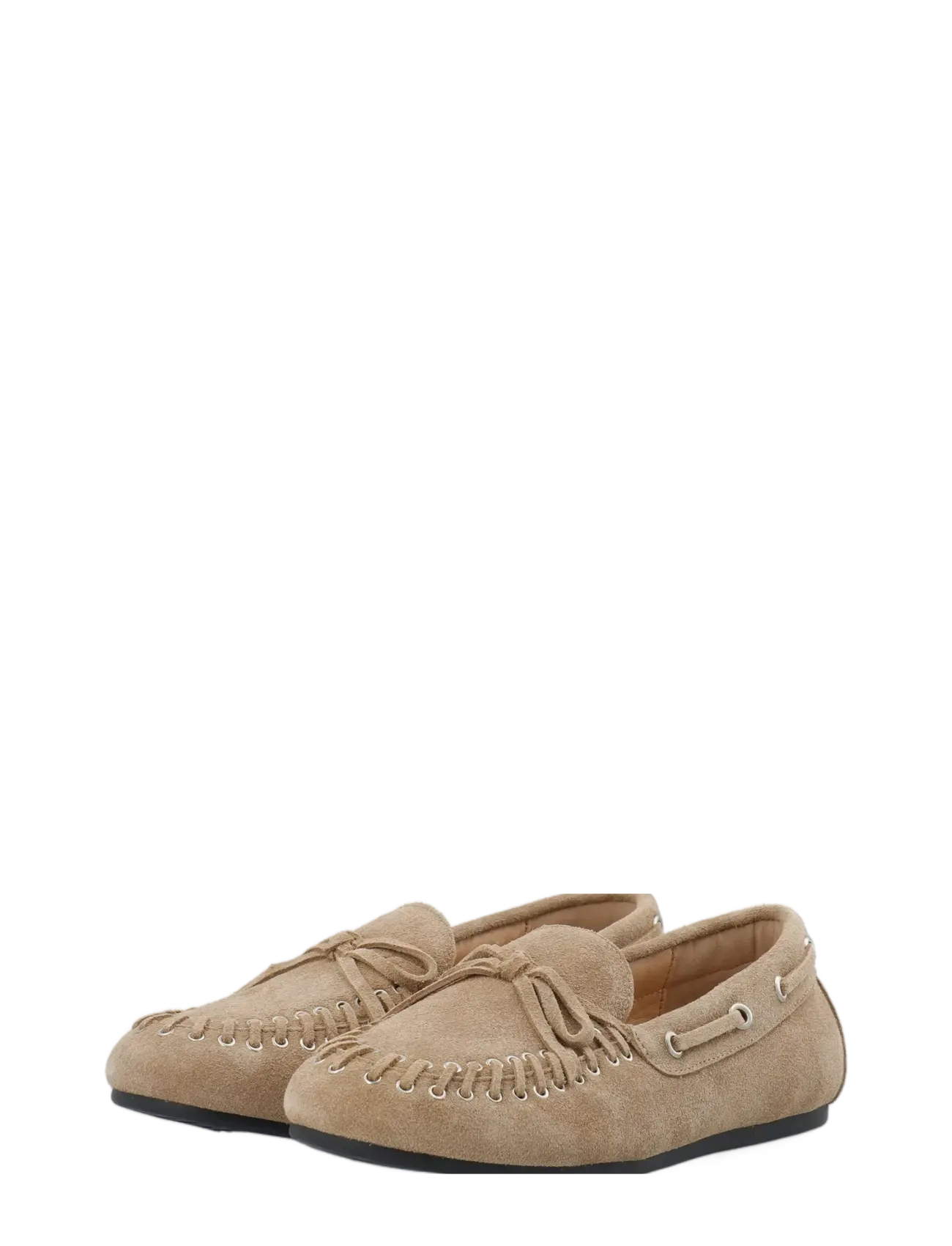 Bianco - BIAMARLENE Moccassin Slipper Suede - boat shoes - sand - 4