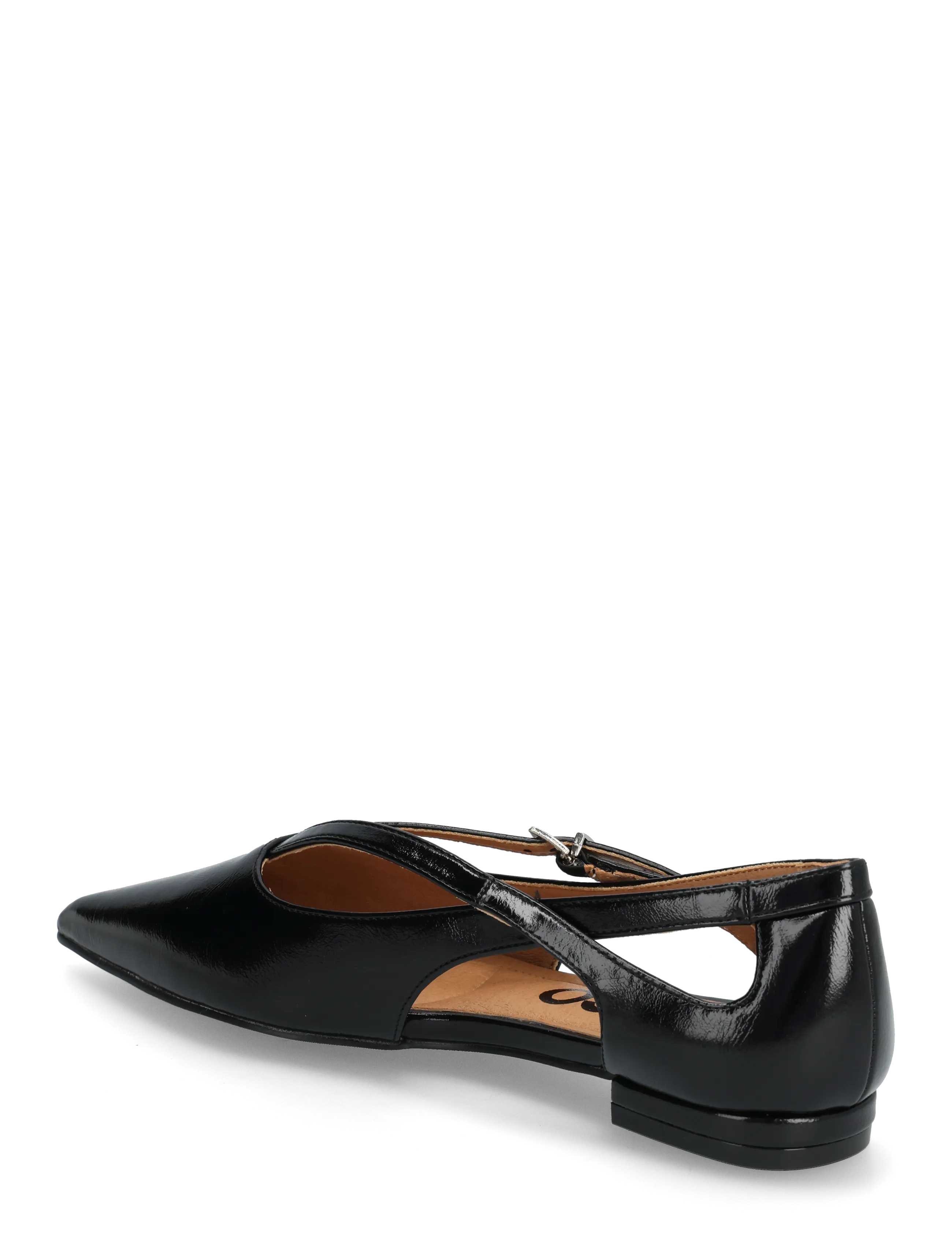 Bianco - BIABARI Cut Out Pointy Flat Faux Leather - flat sandals - black - 2