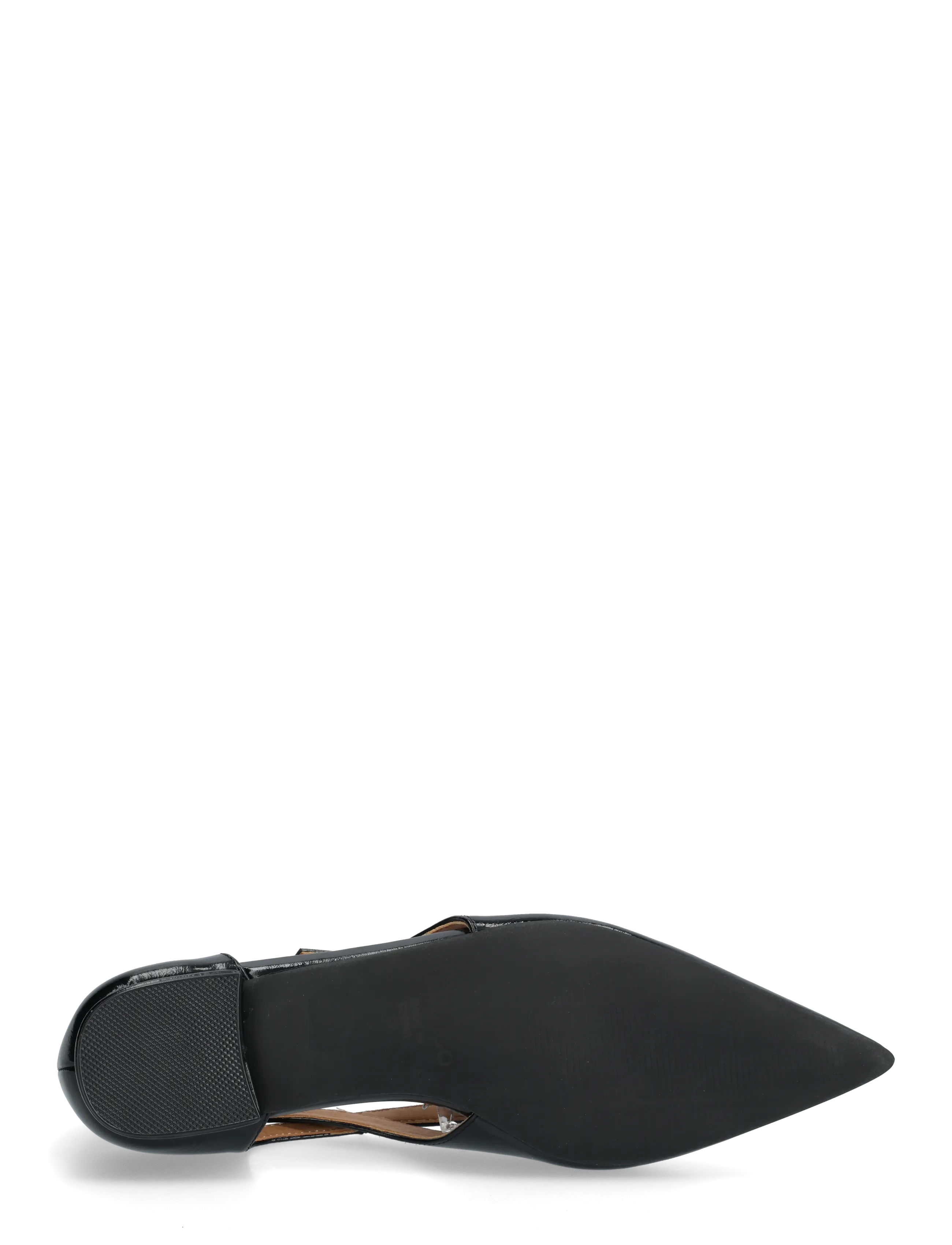 Bianco - BIABARI Cut Out Pointy Flat Faux Leather - flat sandals - black - 4