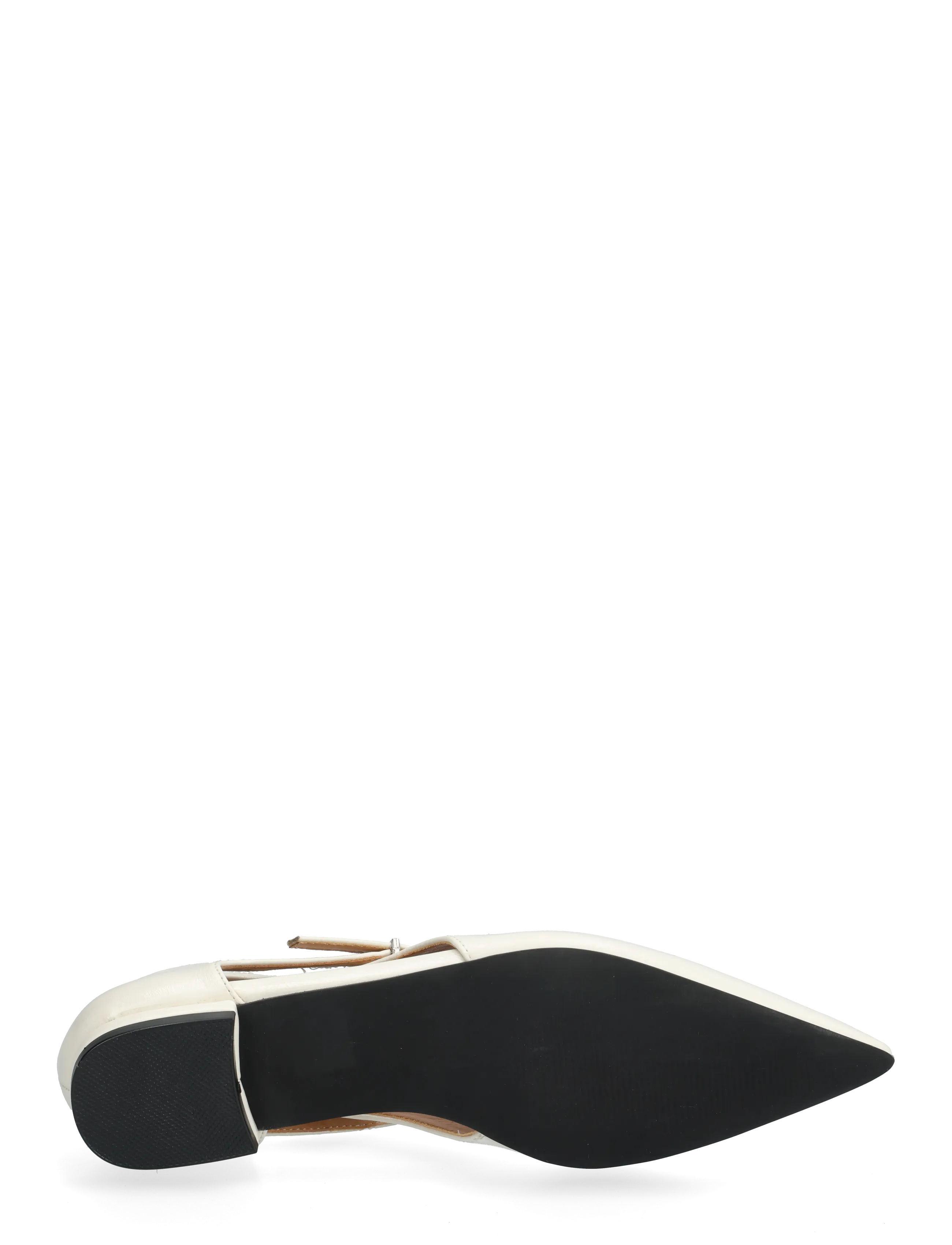 Bianco - BIABARI Cut Out Pointy Flat Faux Leather - flade sandaler - off white - 4