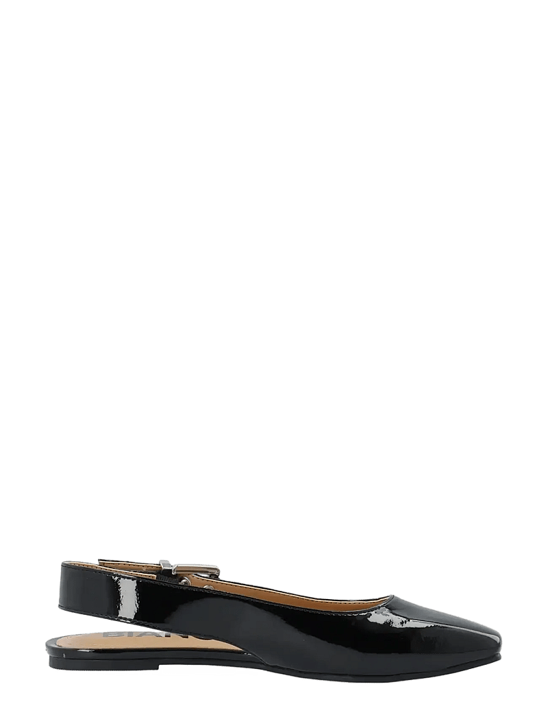 Bianco - BIAROSE Karré Flat Buckle Slingback Faux Leather - ypatingos progos - black patent - 3