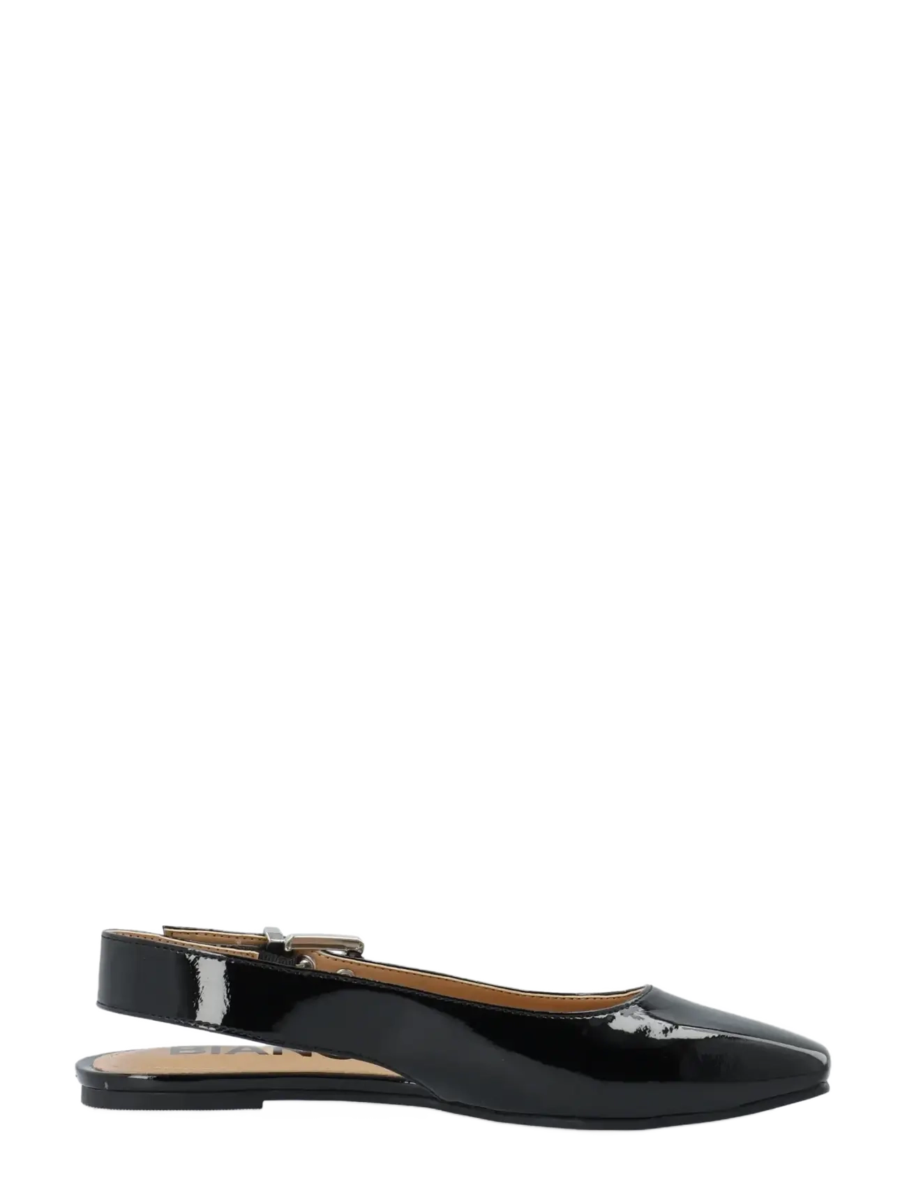 Bianco - BIAROSE Karré Flat Buckle Slingback Faux Leather - special occasions - black patent - 3