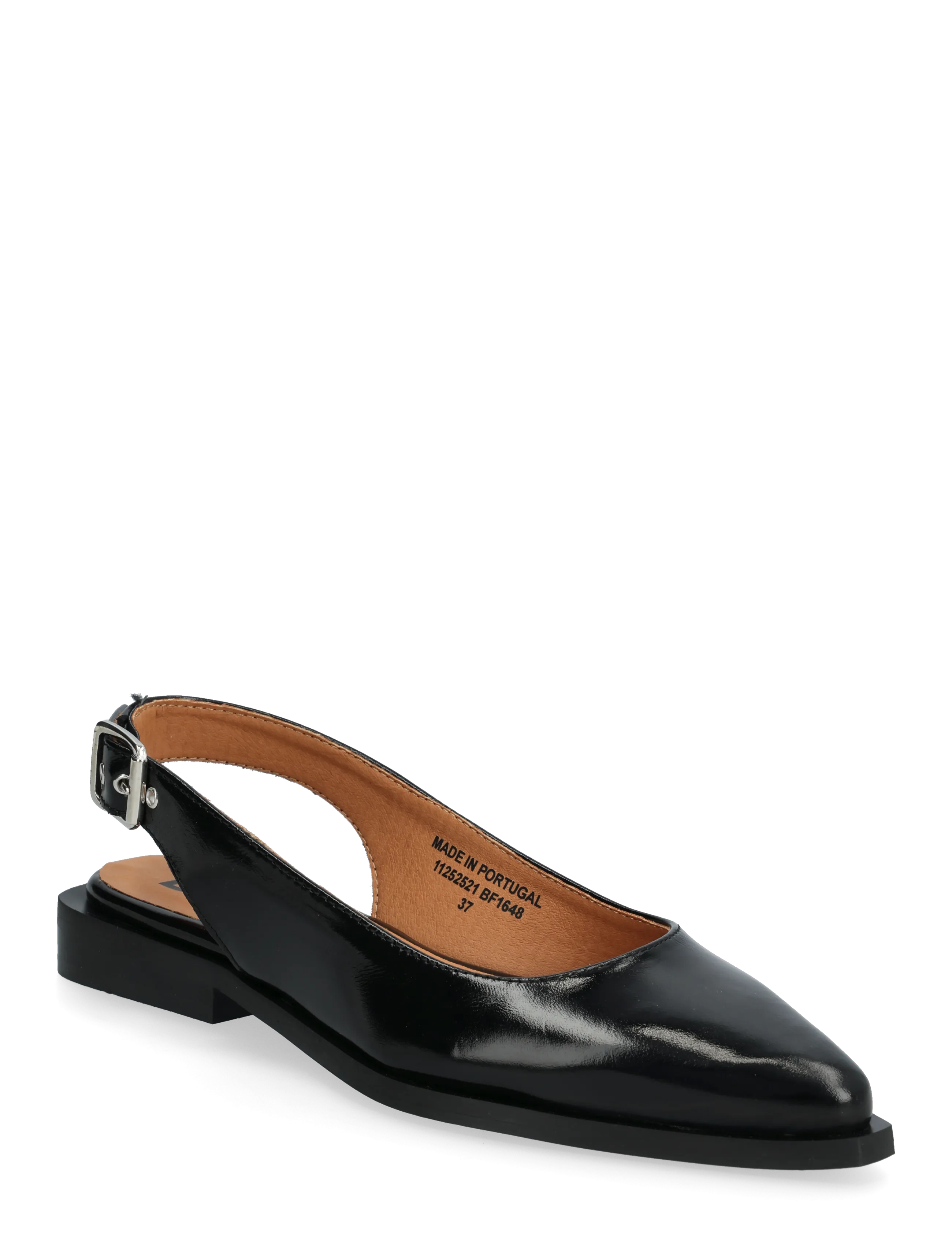 Bianco Biavictoria Slingback Nappalak, 38, Slingbacks, Schwarz - Flat Frauen