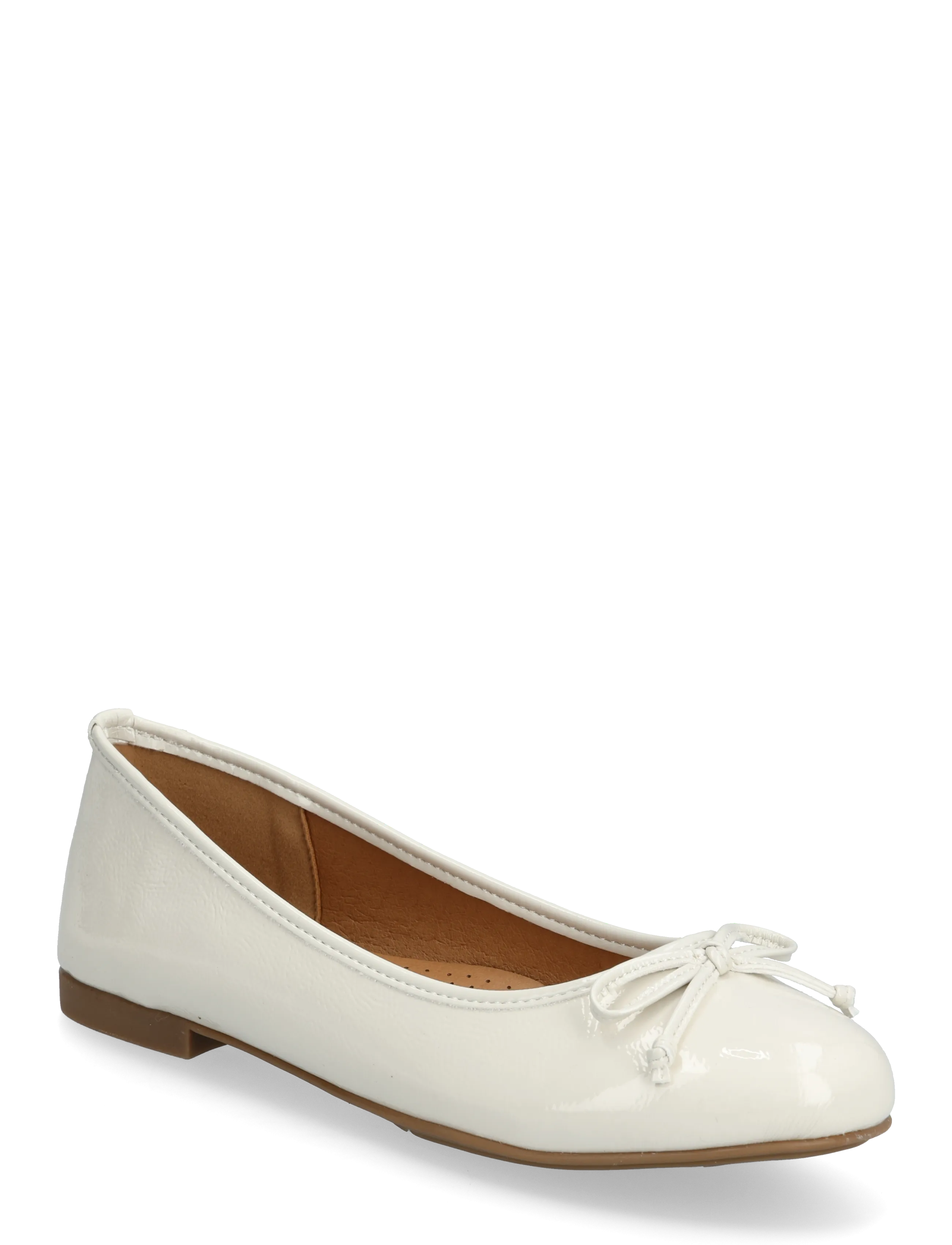 Bianco BIACELINE Ballerina Faux Leather - Ballerina sko - OFF WHITE PATENT / cream