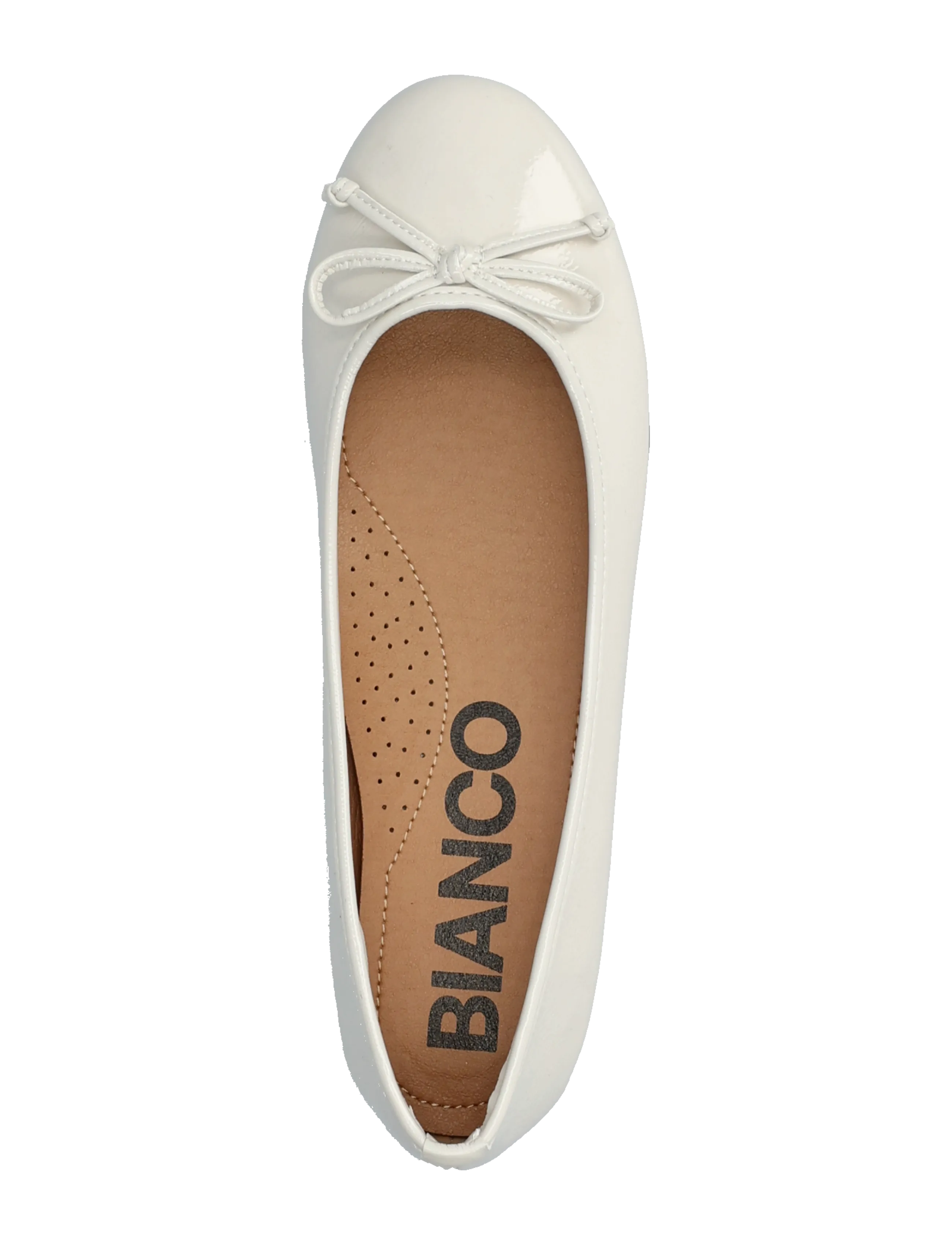 Bianco - BIACELINE Ballerina Faux Leather - særlige begivenheder - off white patent - 3